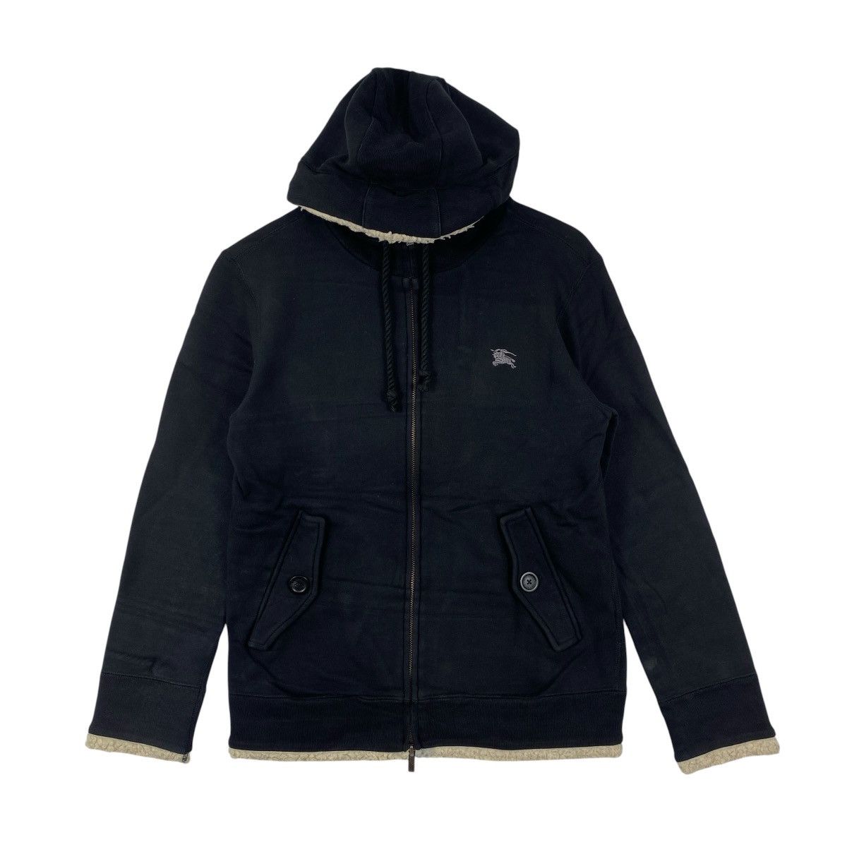 Burberry Burberry Black Label Sherpa Fleece Zip Hoodie Black Size US S / EU 44-46 / 1 - 1 Thumbnail