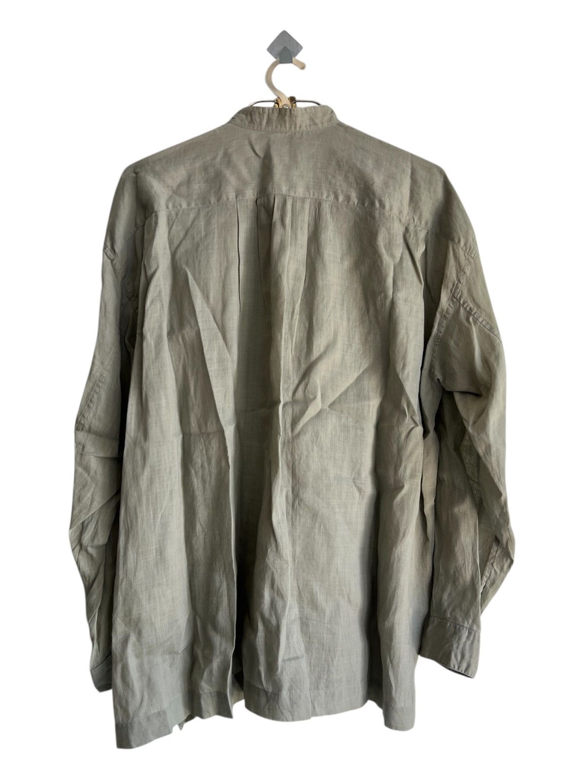 Issey Miyake Archive 1980s IM Men Premium Linen Stand Collar Pleated Jkt Size US L / EU 52-54 / 3 - 2 Thumbnail