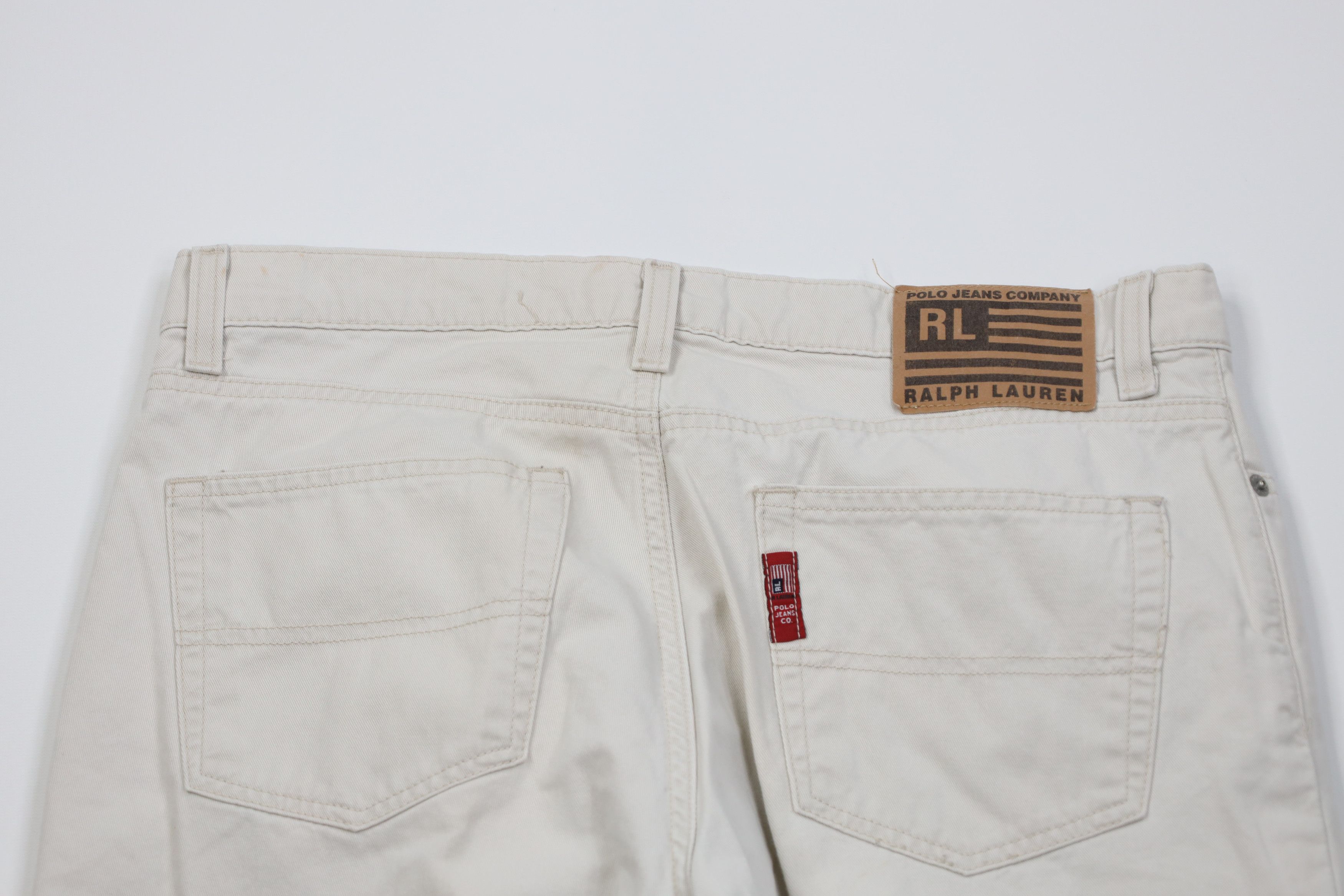 Ralph Lauren Vintage 90s Ralph Lauren Spell Out Straight Leg Pants Beige Size 32" / US 10 / IT 46 - 13 Thumbnail