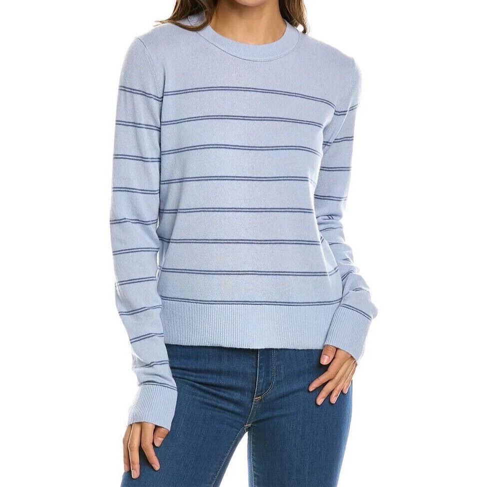 Vince Vince Blue Striped Wool Cashmere Sweater sz S Size S / US 4 / IT 40 - 1 Thumbnail