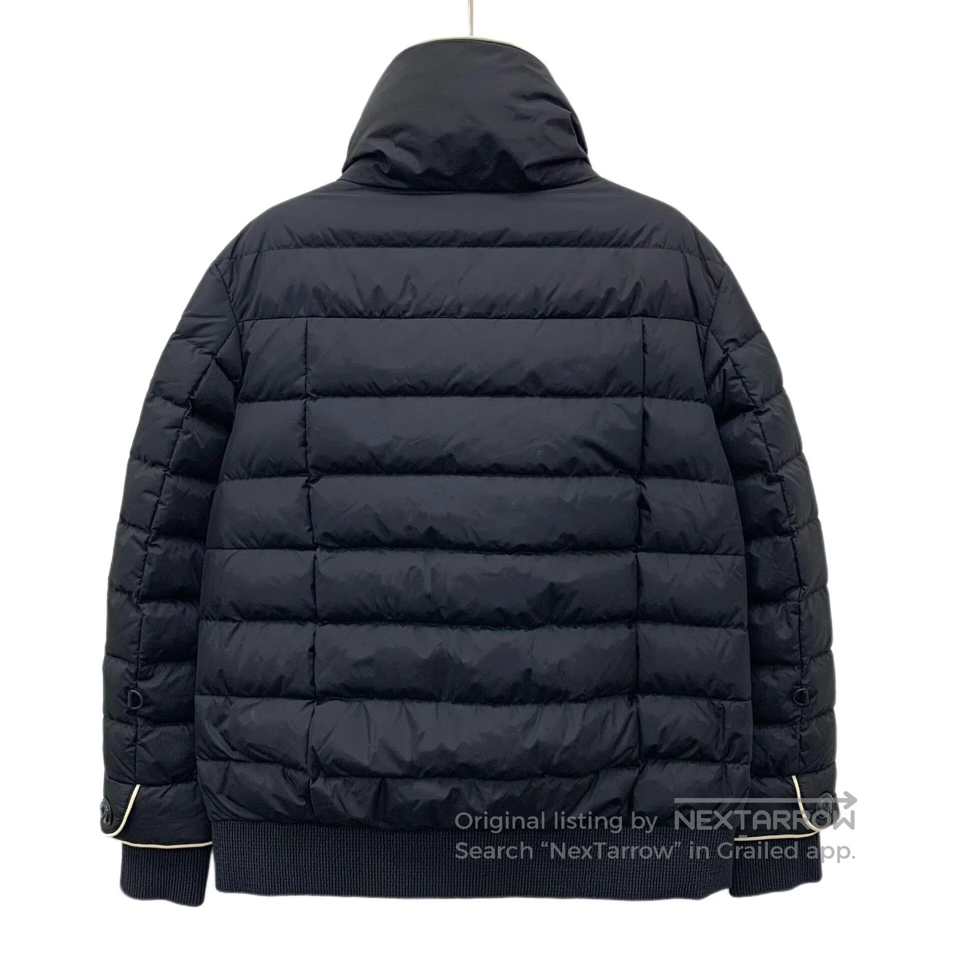 Moncler Moncler Black Logo Embroidered Stand Collar Single-Breaste Size S / US 4 / IT 40 - 2 Thumbnail