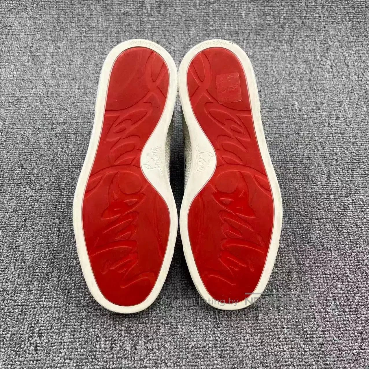 Christian Louboutin Christian Louboutin Woven High-Top Red Sole Sneakers. Size US 4.5 / IT 34.5 - 6 Thumbnail