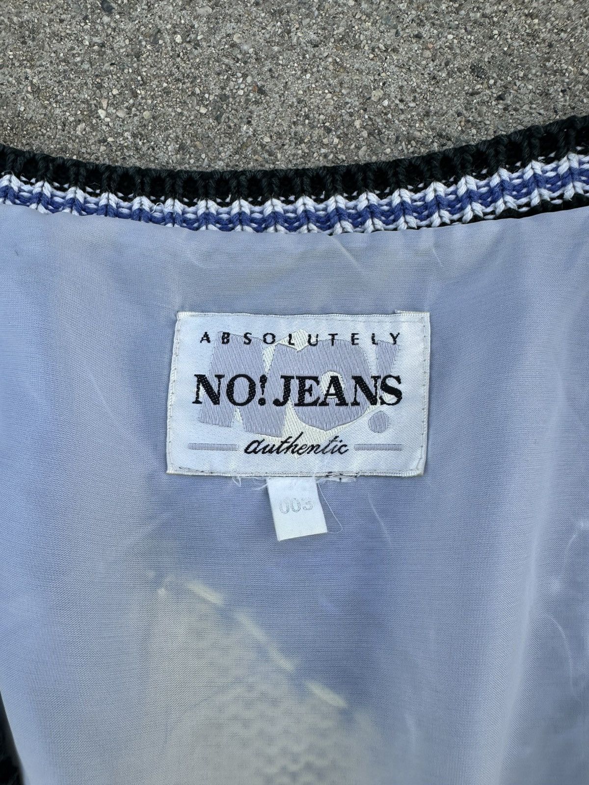 Other Vintage 1992 Absolutely No! Jeans Graffiti Knit Cardigan Size US L / EU 52-54 / 3 - 6 Thumbnail