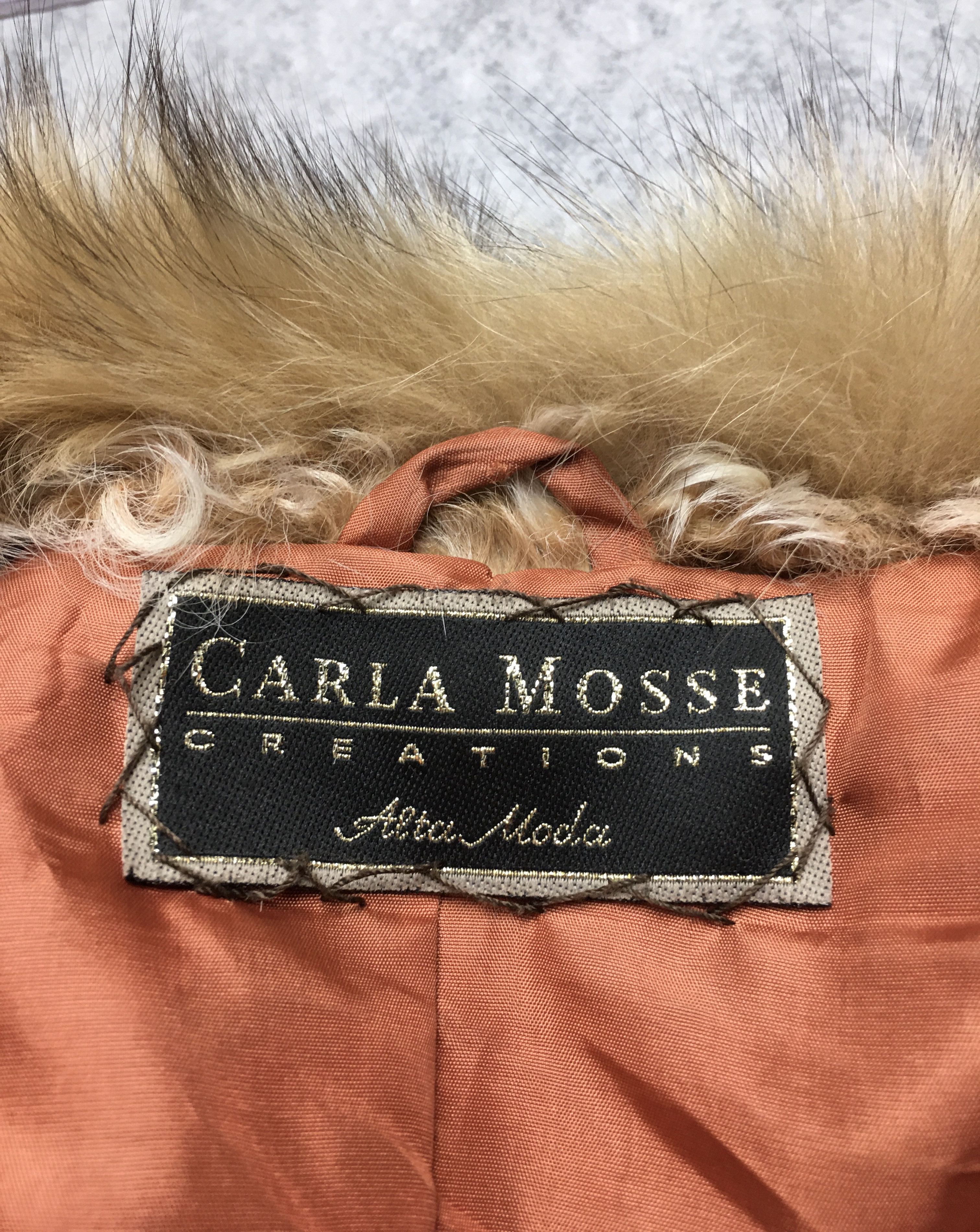 Vintage Vintage Carla Mosse Shearling Fur Coat Fox Fur Collar Sz S Size S / US 4 / IT 40 - 10 Thumbnail