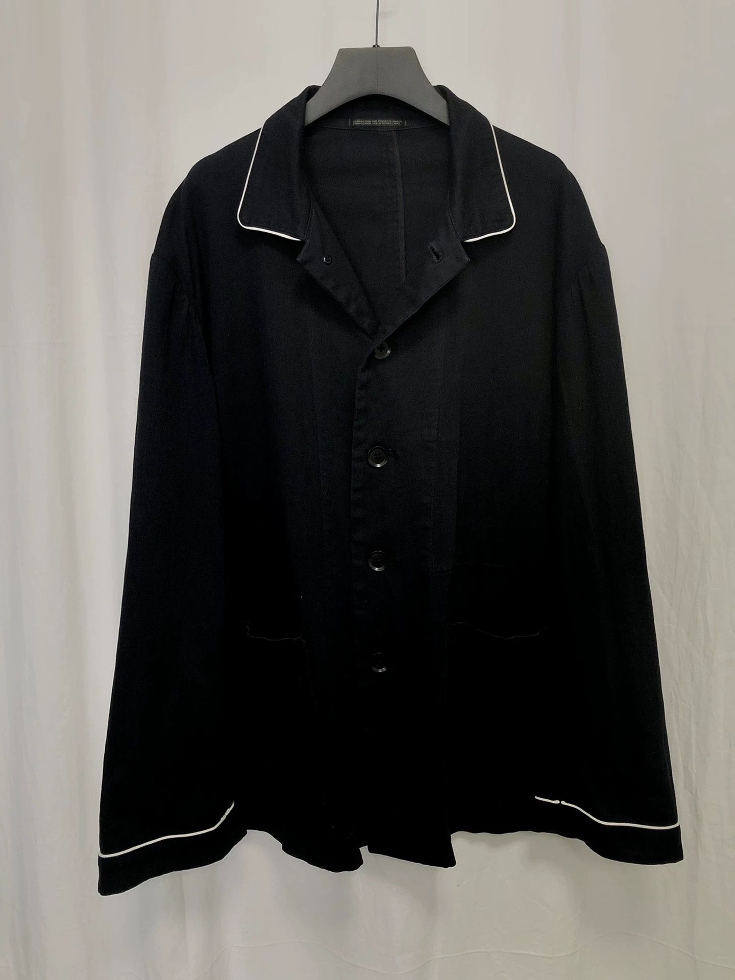 Yohji Yamamoto Yohji Yamamoto 03ss White Piping Unisex Jacket Size US L / EU 52-54 / 3 - 2 Thumbnail