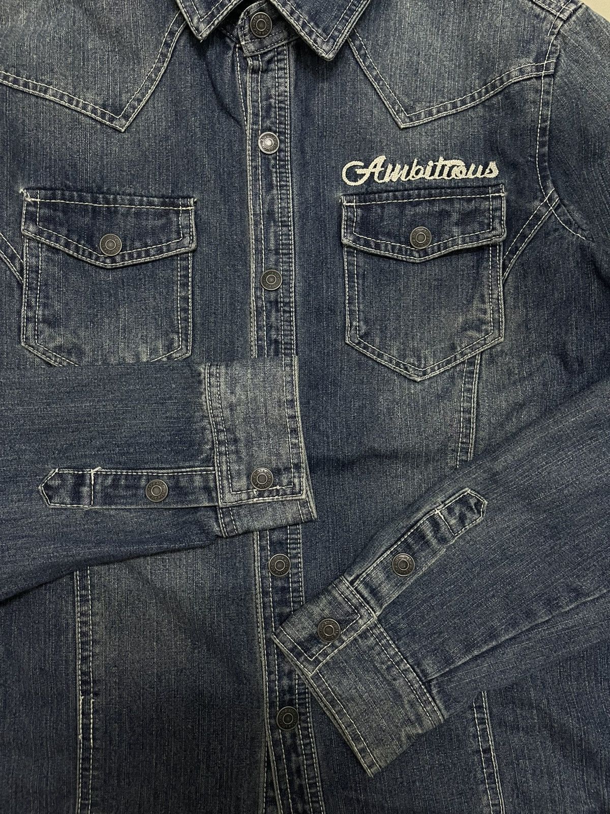 If Six Was Nine In The Attic “Ambitious” Western Denim Shirt Size US M / EU 48-50 / 2 - 6 Thumbnail