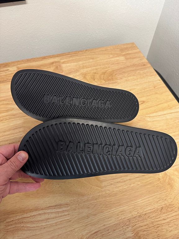 Balenciaga Balenciaga Men Pool Slides Size US 12.5 / EU 45-46 - 2 Thumbnail