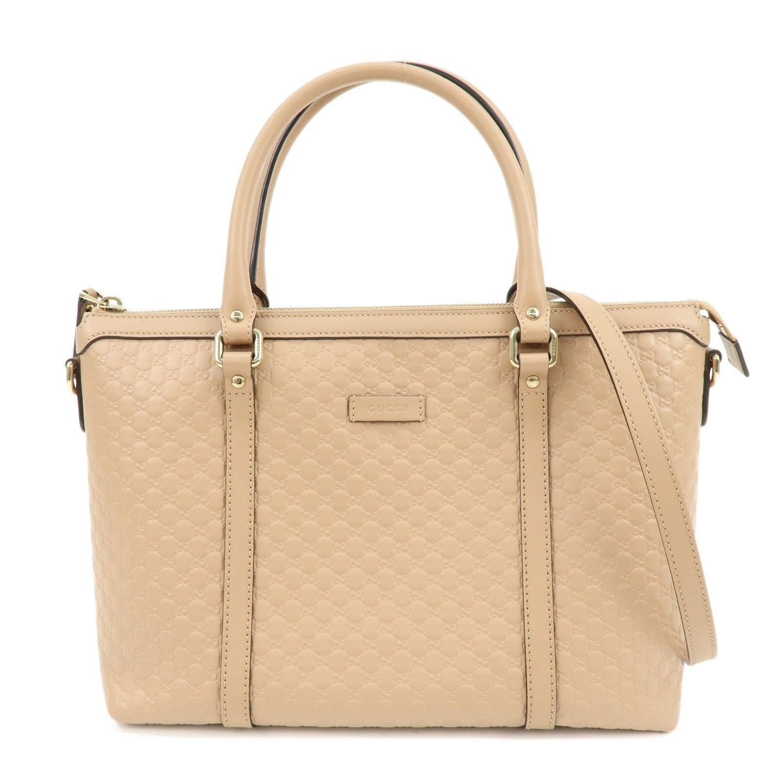 Gucci Gucci Microguccissima Leather Shoulder Bag Beige Size ONE SIZE - 1 Thumbnail