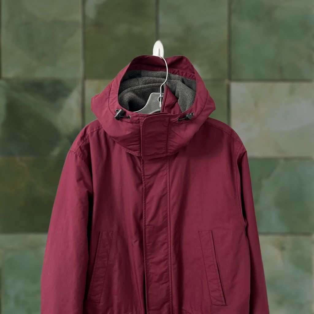 Lands' End VINTAGE Lands' End Squall Parka Jacket Mens M Maroon Full Zip Hooded Insulated Lined Pockets Fall Winter Regular Size M Mens Size US M / EU 48-50 / 2 - 1 Thumbnail
