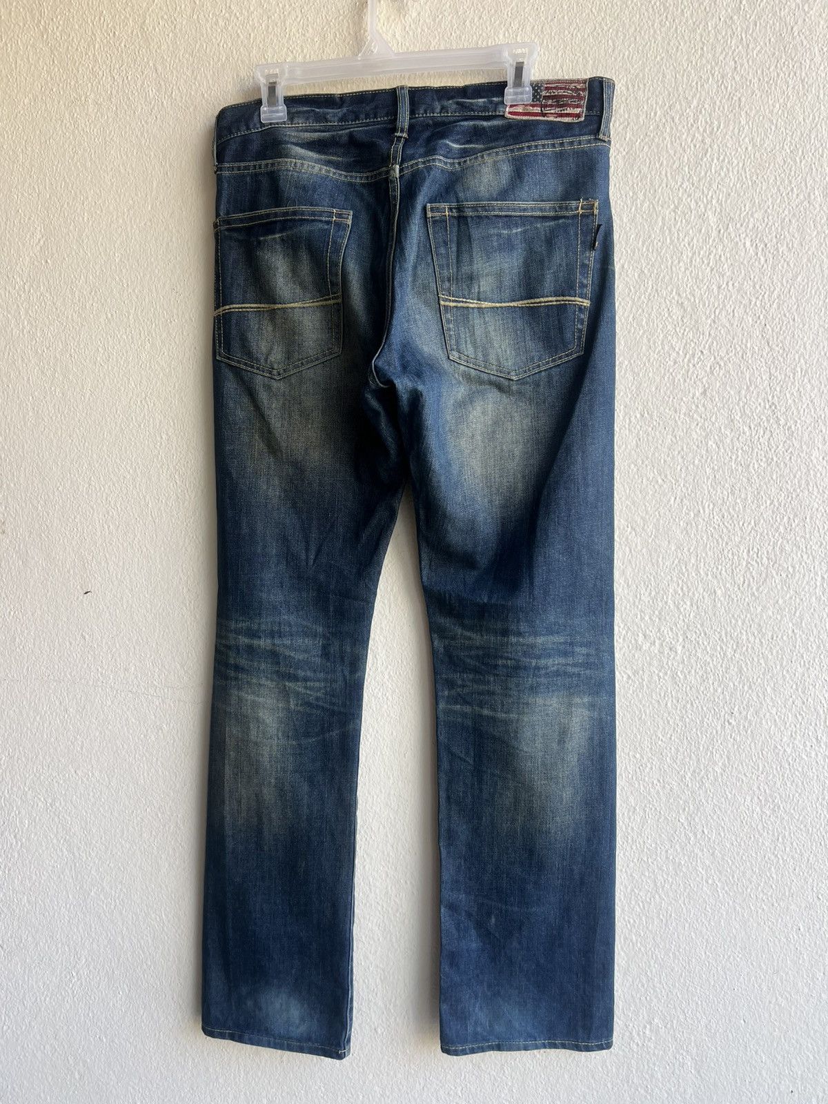 Le Grande Bleu (L.G.B.) Purple&Yellow Japan Dirty Mud Denim Straight Jeans Size US 32 / EU 48 - 24 Thumbnail