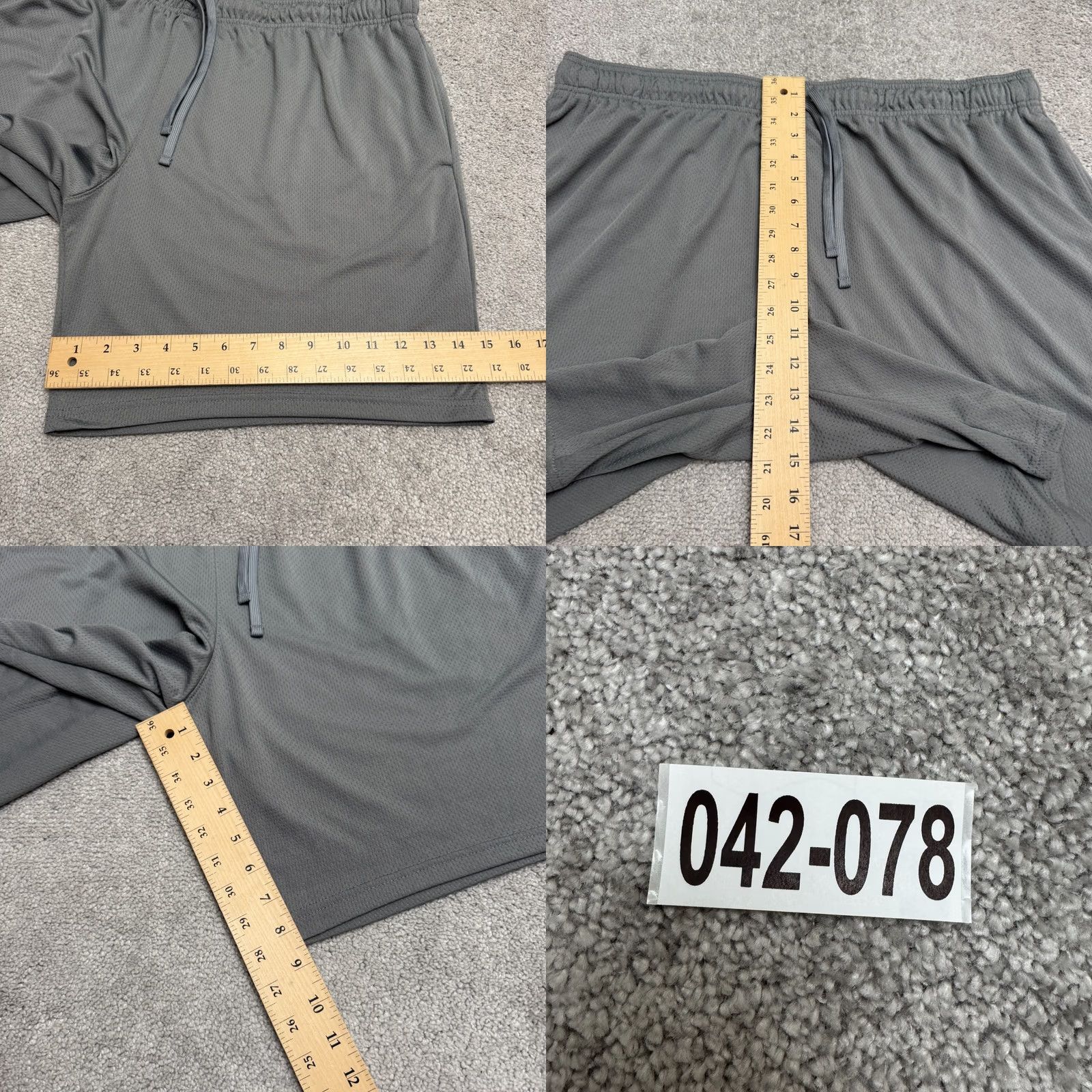 Athletic Works Athletic Works Training Shorts Mens 2XL Dark Gray Elastic Waist Athletic Active Size US 39 - 8 Thumbnail