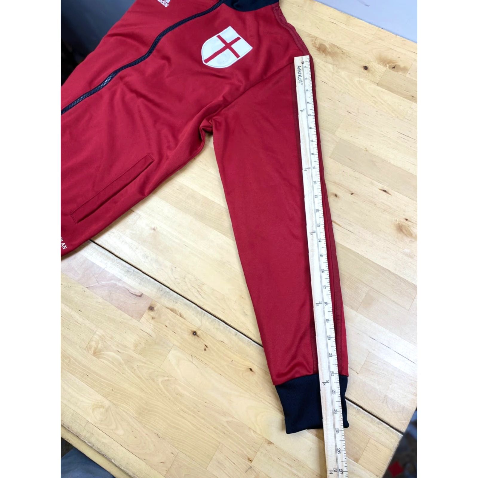 Adidas Adidas AC Milan Jacket Mens Small Red Soccer Full Zip #9892 Size US S / EU 44-46 / 1 - 7 Thumbnail