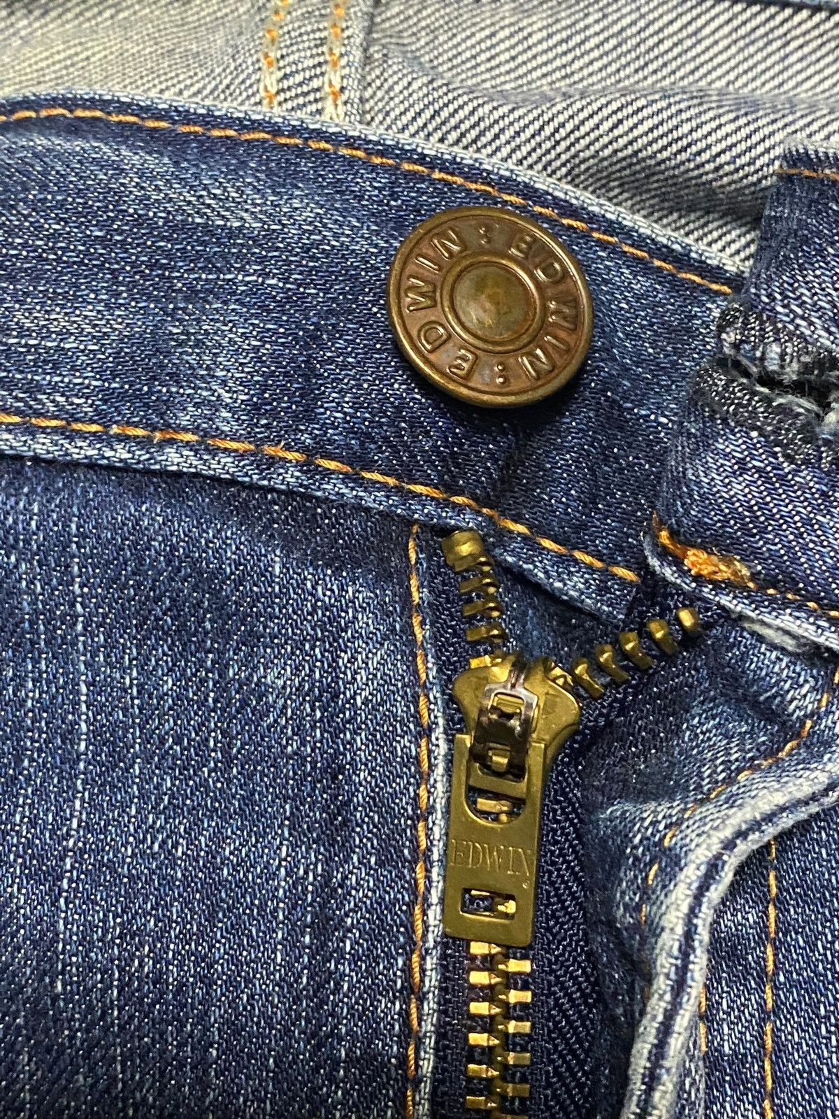 Edwin Vintage Japan Edwin Blue Wash Distressed Slim Jeans Size US 36 / EU 52 - 10 Thumbnail