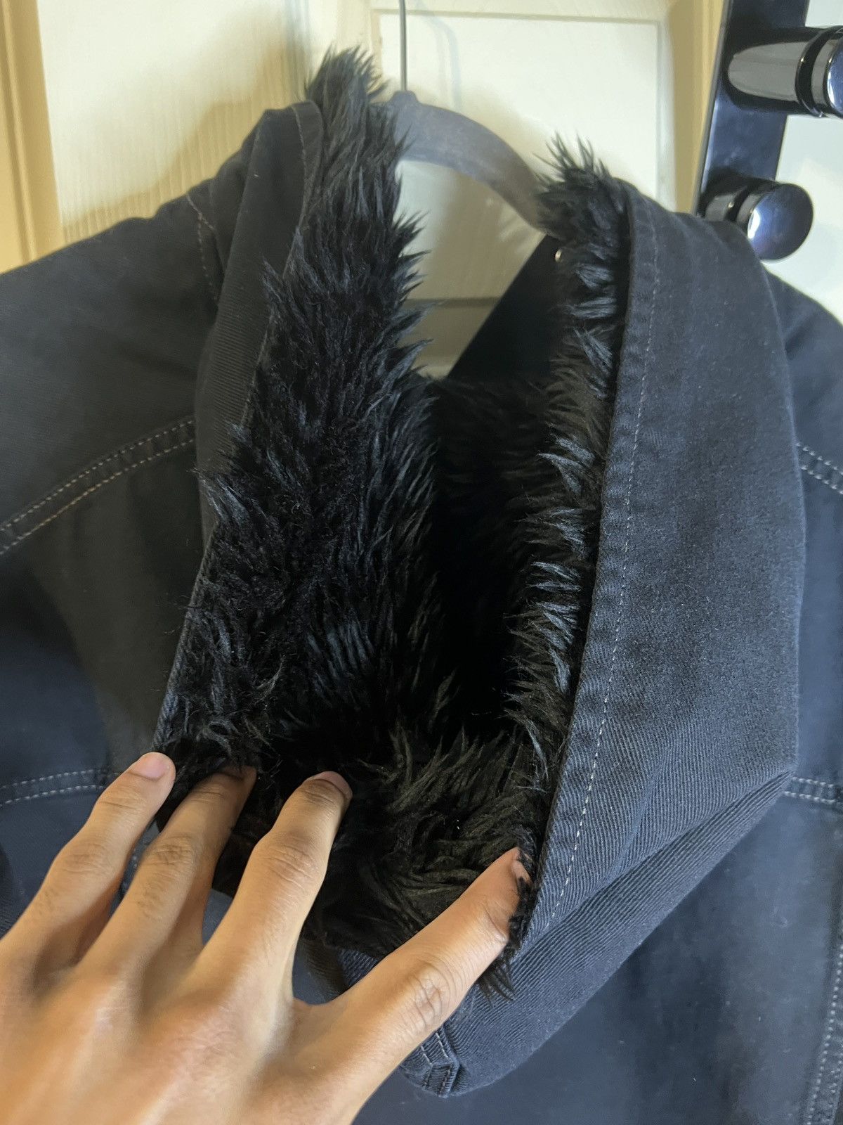Balenciaga Balenciaga fur denim jacket Size US L / EU 52-54 / 3 - 2 Thumbnail