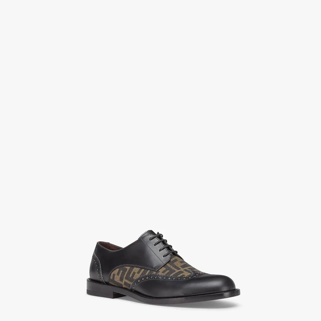 Fendi o1w1db10325 7L1563 Lace-Up Shoes in Black & Brown Size US 12 / EU 45 - 2 Thumbnail