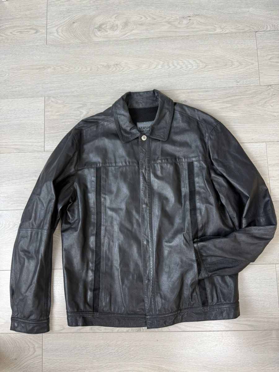 Versace Vintage leather Shirt Jacket