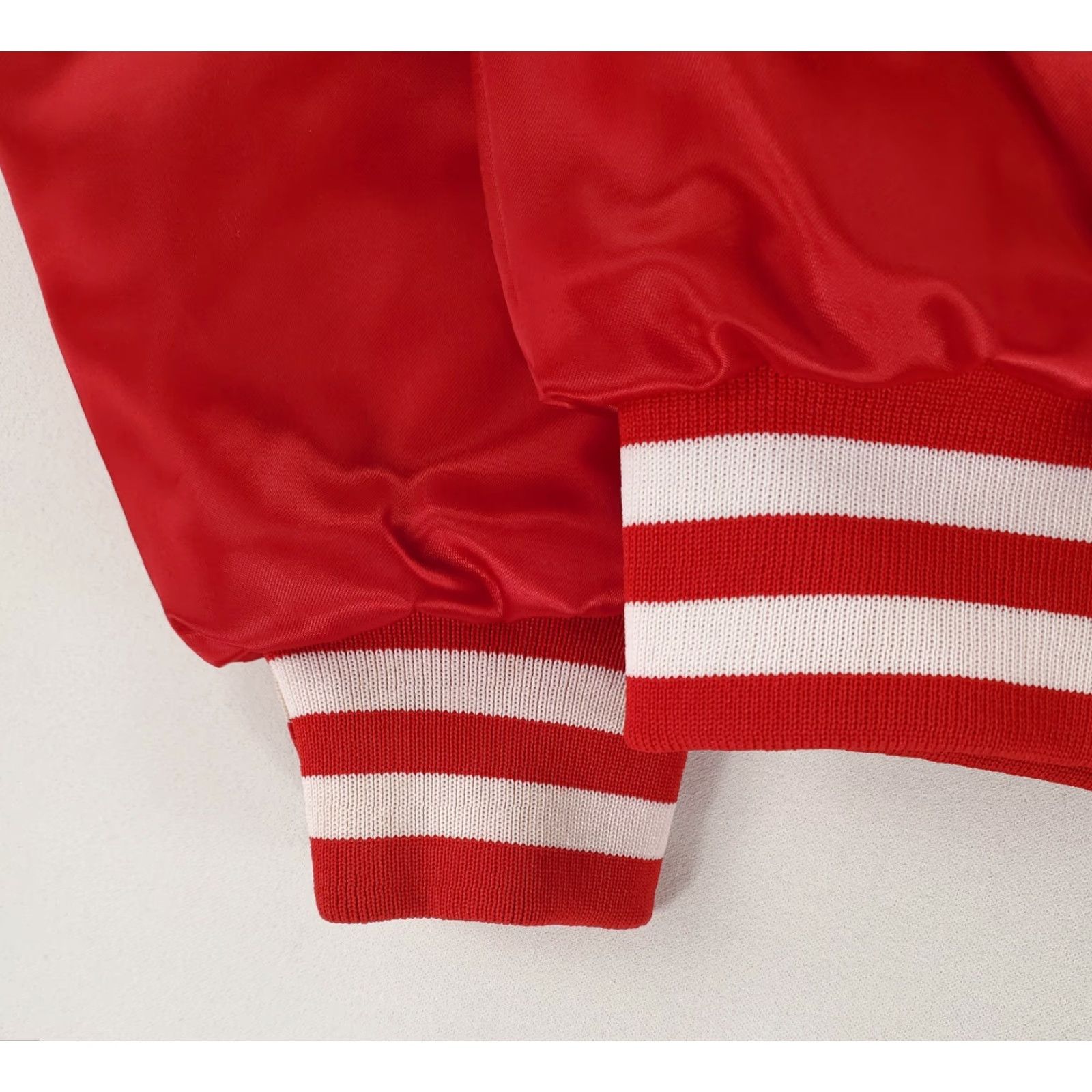 Vintage VINTAGE Swingster Jacket Satin Bomber 80s 90s Red M Mens University Nebraska Red Bomber Jacket Size US M / EU 48-50 / 2 - 5 Thumbnail