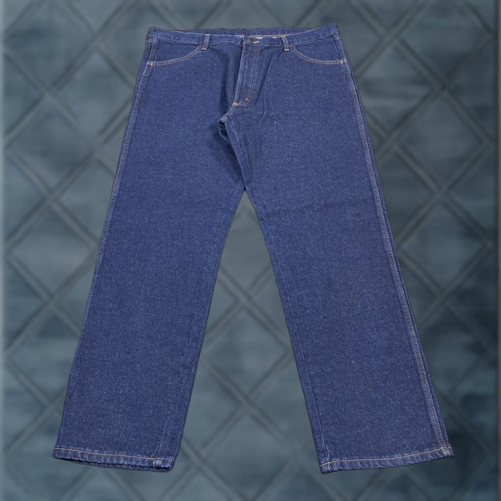 Denime Rustler Jeans Mens 36x30 Blue Regular Fit Straight Leg Denim Dark Wash 5 Pocket Size US 36 / EU 52 - 1 Thumbnail