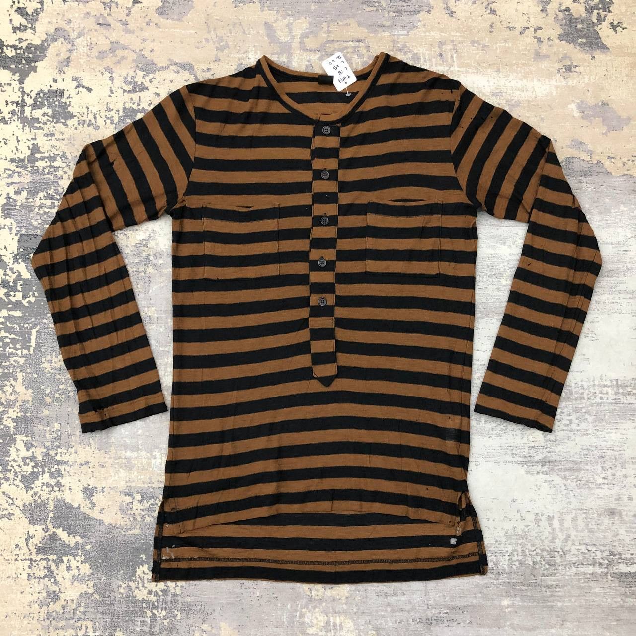 Y's × Yohji Yamamoto T403 YOHJI YAMAMOTO ICONIC STRIPED PUNK RIPPED TEE Size XS / US 0-2 / IT 36-38 - 1 Thumbnail