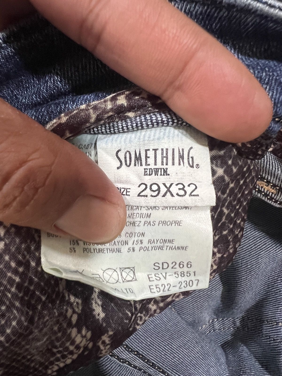 Edwin 🔥Something by Edwin Flared Distressed Denim Size 29" - 17 Thumbnail