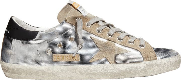Golden Goose o1w1db10625 Super Star Metallic Low-Top Sneakers Size US 9 / EU 42 - 4 Thumbnail