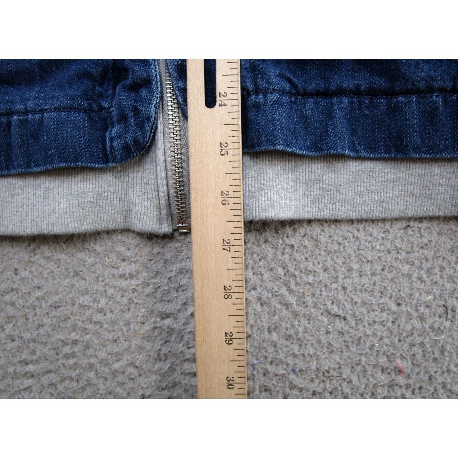 Denime Risen Jeans Hoodie Denim Full Zip Up Jean Jacket Womens Size M Read 90s? (Not Vintage) Size M / US 6-8 / IT 42-44 - 7 Thumbnail