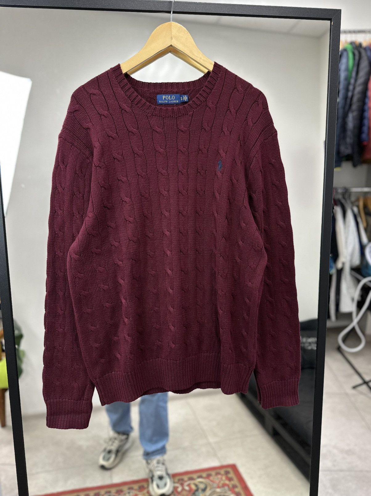 Polo Ralph Lauren Polo Ralph Lauren Cable-Knit Cotton Jumper Size US XL / EU 56 / 4 - 3 Thumbnail