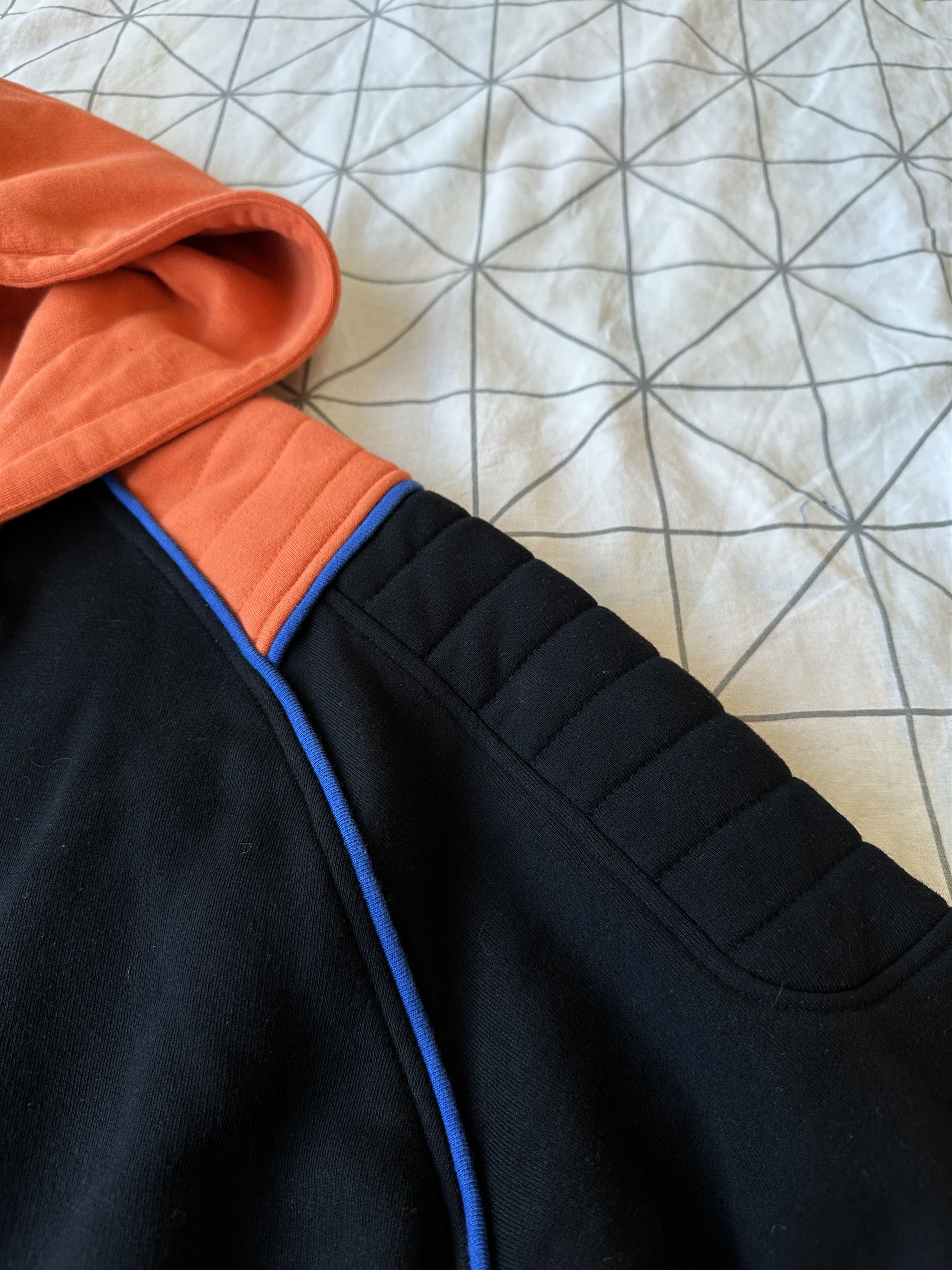 Balmain SS17 Balmain Biker Multi Zip Heavy Hoodie Orange/Black Size US XL / EU 56 / 4 - 5 Thumbnail