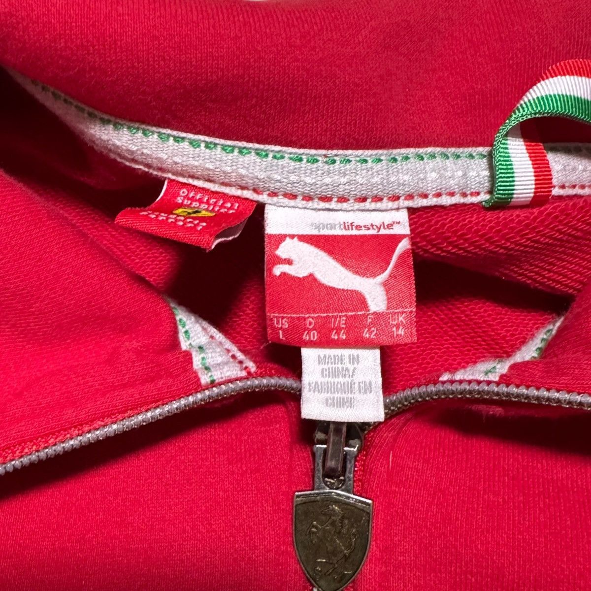 Ferrari × Puma Official Puma Ferrari Red Full Zip Jacket Women’s Large Size L / US 10 / IT 46 - 8 Thumbnail