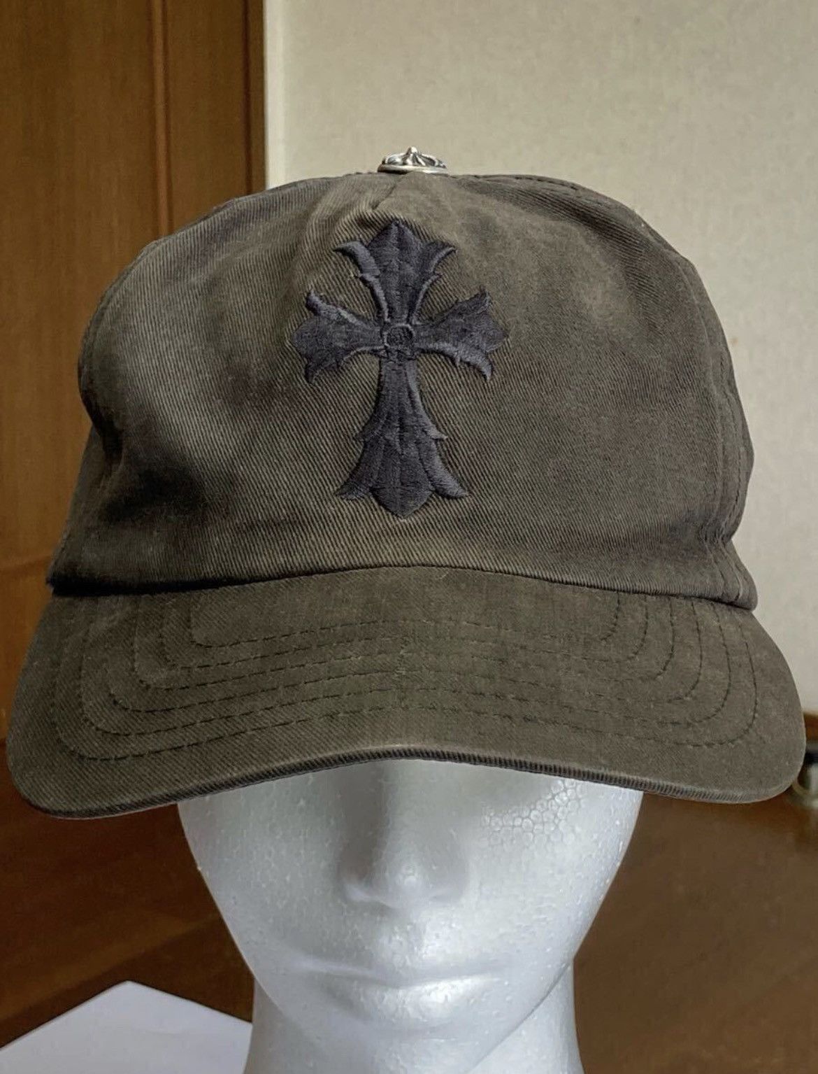 Chrome Hearts 90s Chrome Hearts Cross embroidered faded black hat 