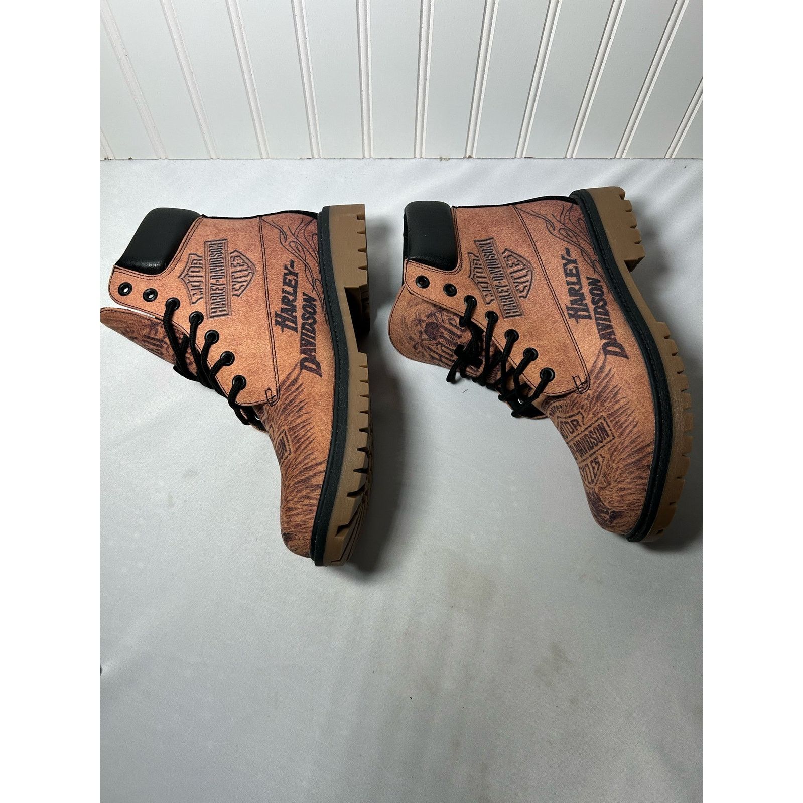 Harley Davidson Harley Davidson Timberland Style Men’s Boots Size 45/12 Size US 12 / EU 45 - 2 Thumbnail