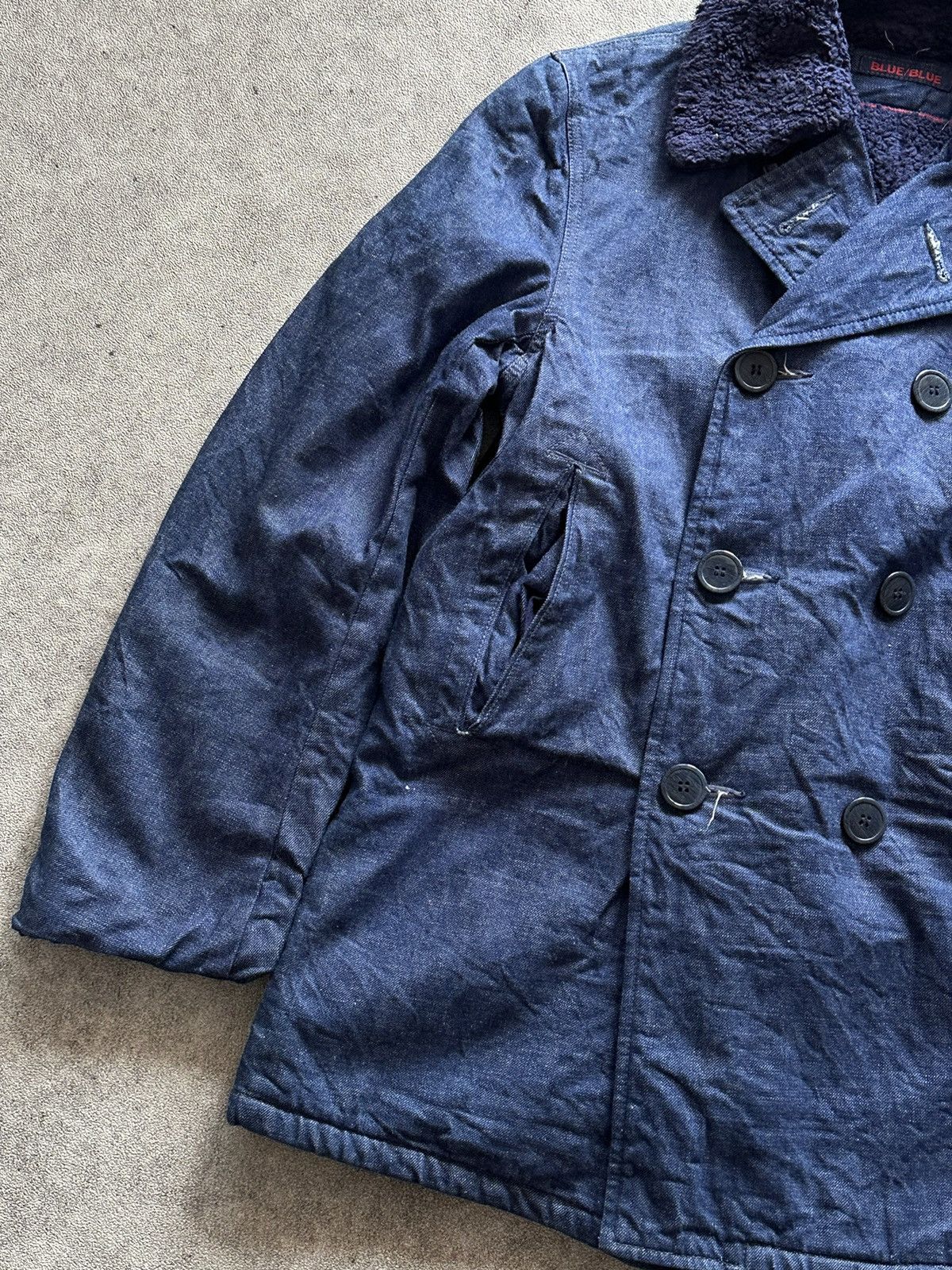 Blue Blue Japan 2000s Blue Blue Japan Double Breasted Selvedge Denim Jacket Size US M / EU 48-50 / 2 - 2 Thumbnail