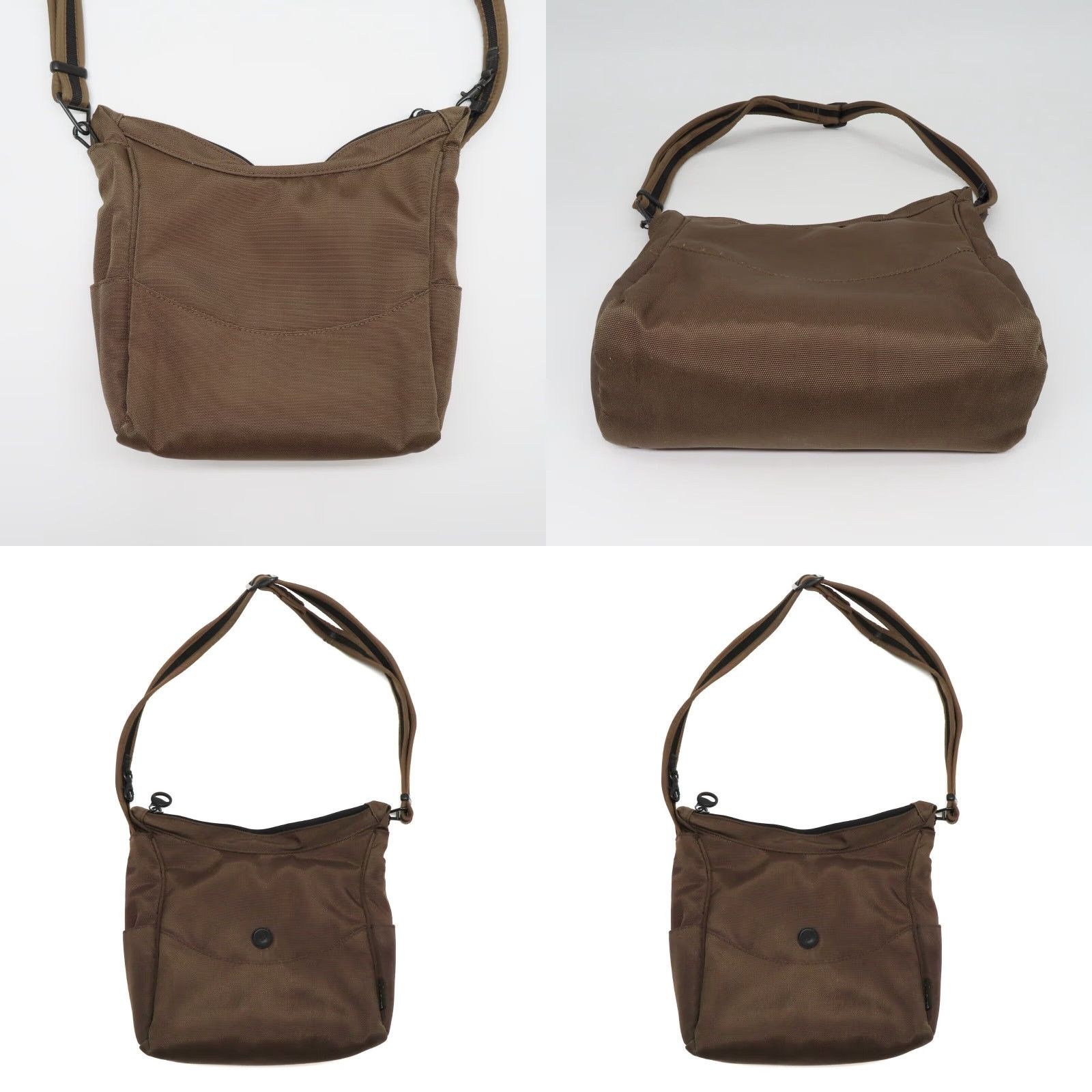 Vintage Pacsafe CitySafe 100 Brown Black Travel Security Crossbody Handbag Purse Bag Womens Crossbody - Nylon - Zip - 11.5" x 10" x 3.5" - Used Size ONE SIZE - 8 Thumbnail