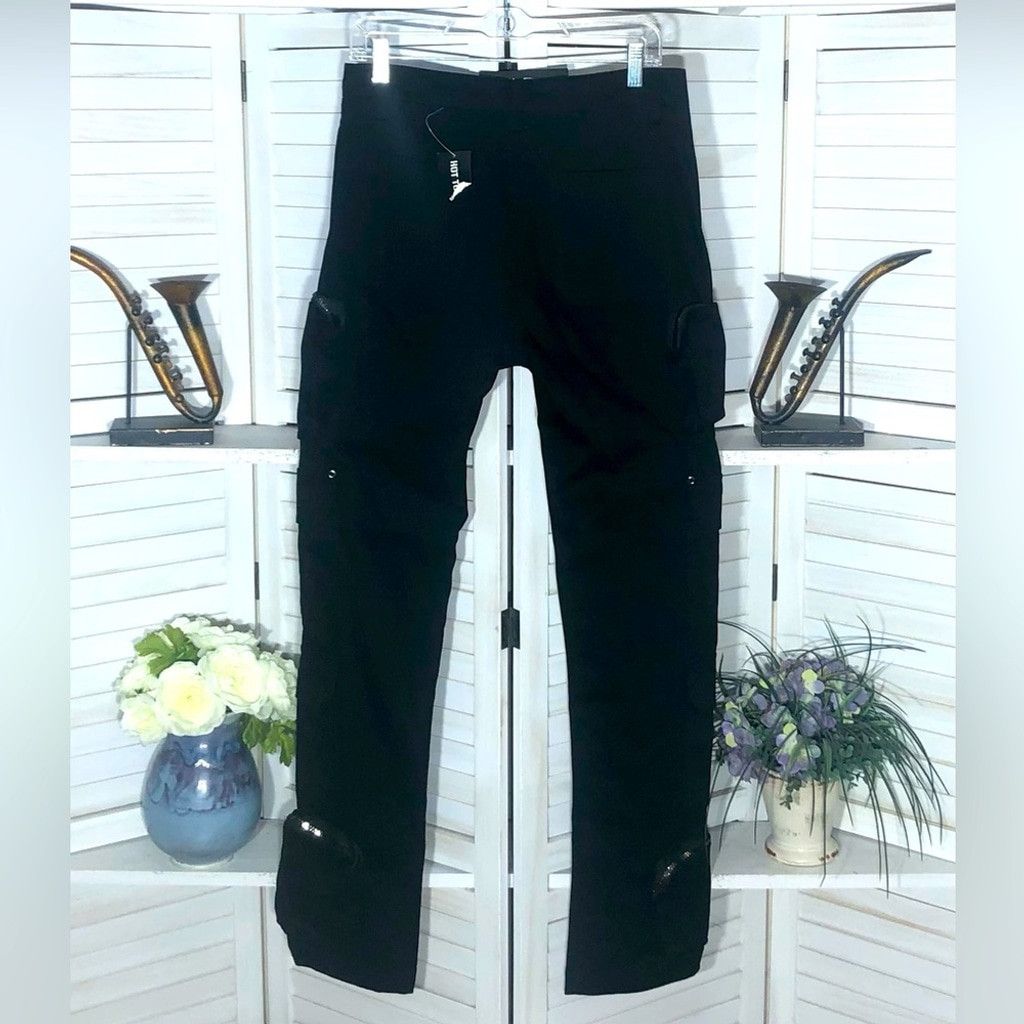 Hot Topic NWT Hot Topic black pants goth zipper cargo cotton Sz 32 X34 Size US 32 / EU 48 - 2 Thumbnail