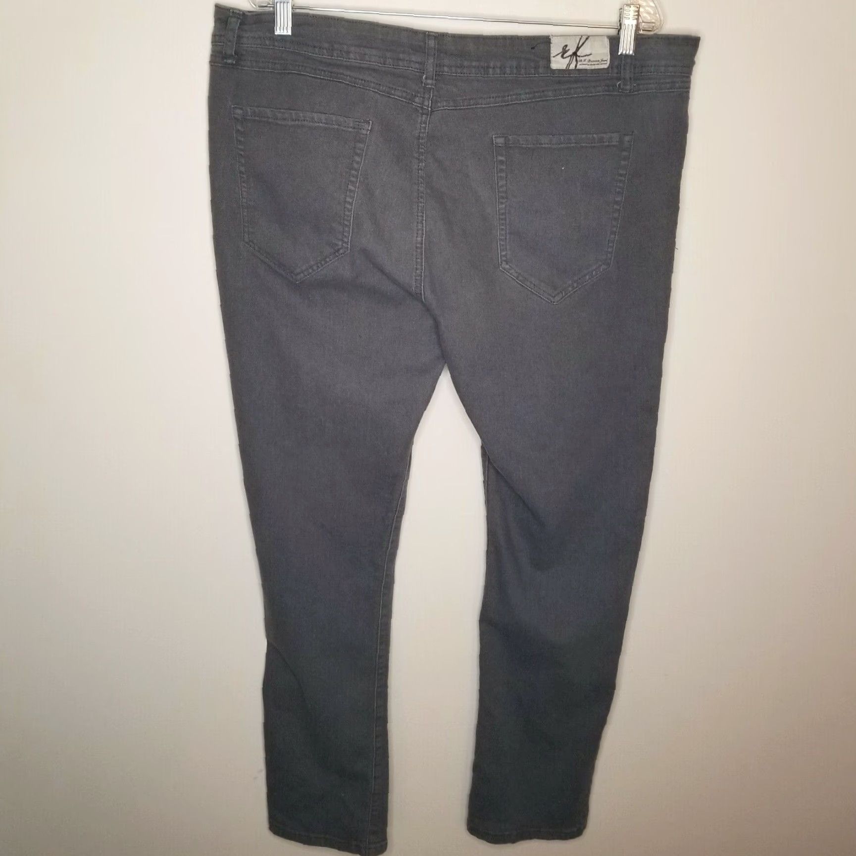 Denime RF Premium Jeans Straight Denim Pants Womens Size 17 Gray Regular Fit Bleached Spots Photos Included Size 38" / US 16 / IT 52 - 4 Thumbnail