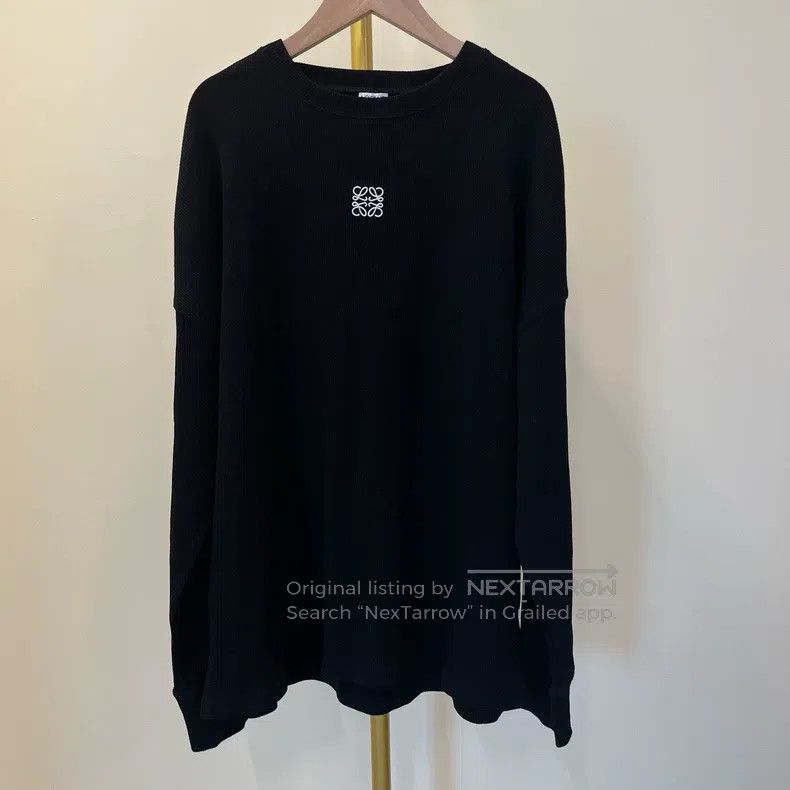 Loewe Loewe Black Embroidered Logo Round Neck Top Size M / US 6-8 / IT 42-44 - 1 Thumbnail