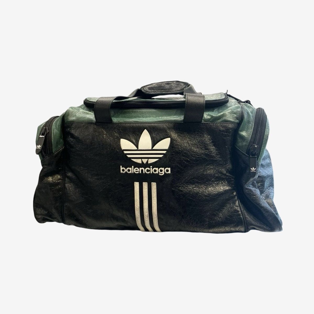 Balenciaga Balenciaga x Adidas Full Leather Green Black Duffle Bag Size ONE SIZE - 3 Thumbnail