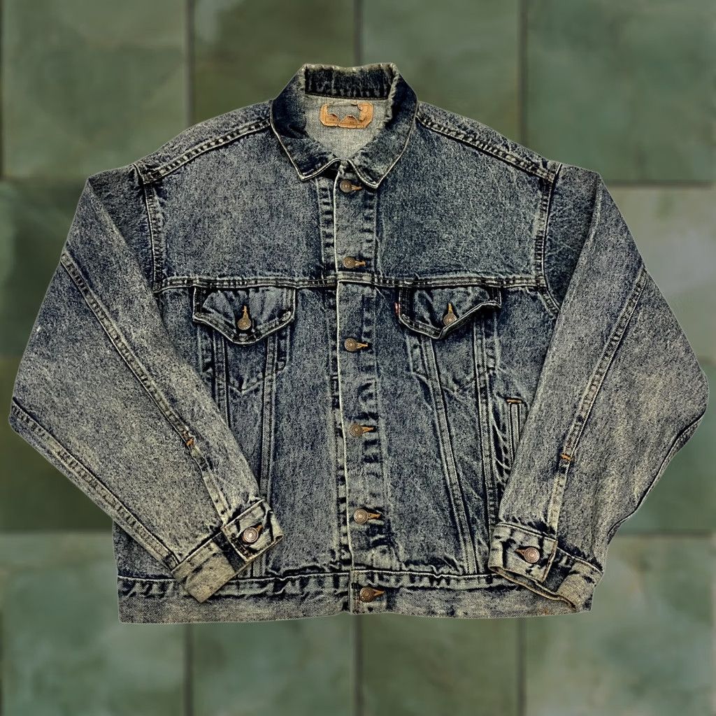 Levi's Vintage Levis 70507 Denim Jacket Mens XL Blue Acid Wash Trucker Made in USA Size US XL / EU 56 / 4 - 1 Thumbnail