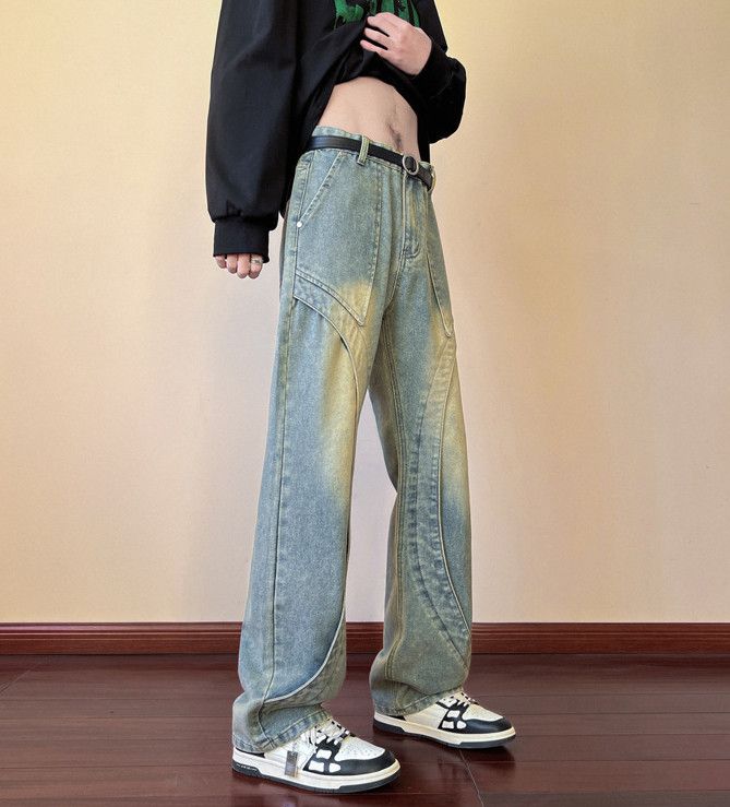 Japanese Brand Men's high street straight loose flared casual jeans Size US 32 / EU 48 - 4 Thumbnail