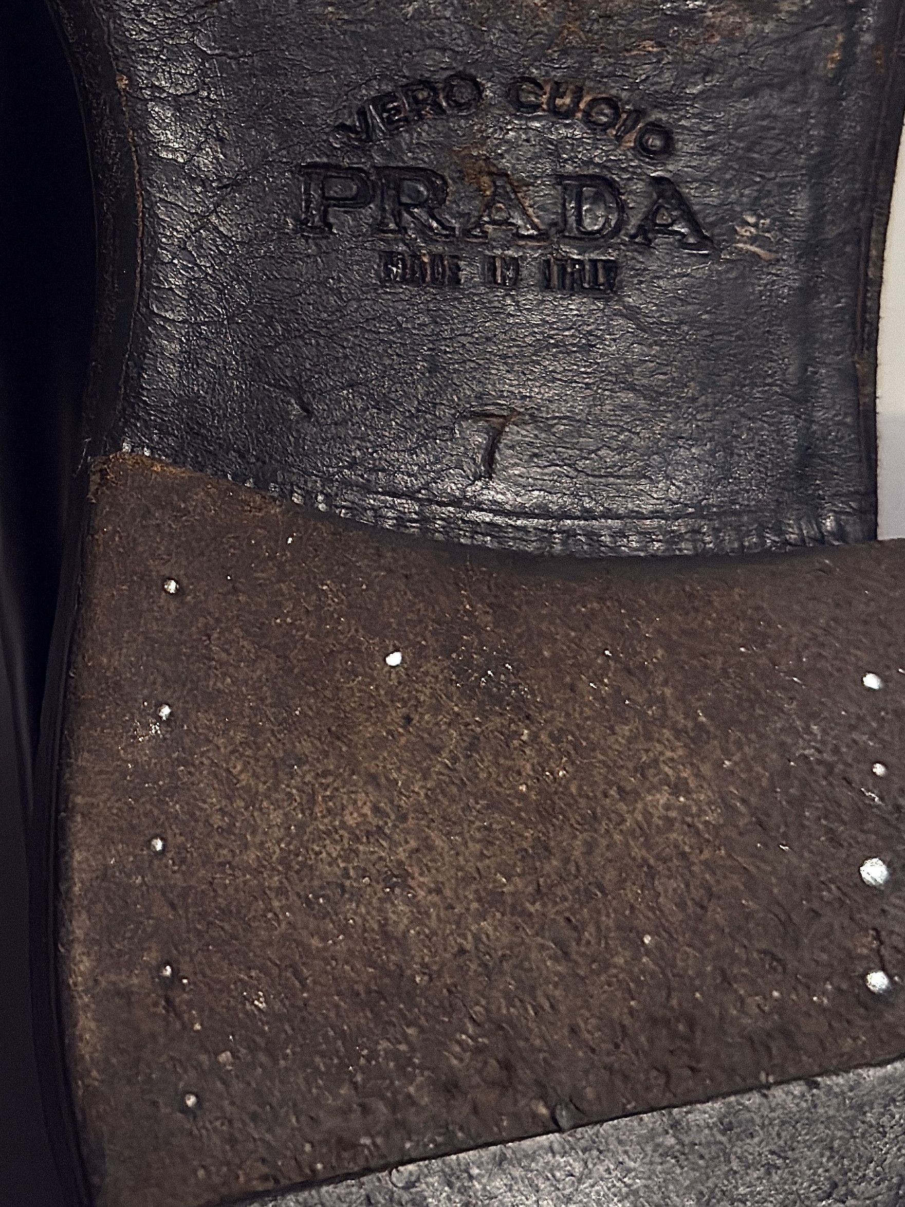 Prada Prada Black Leather Penny Loafers Vero Cuoio Size US 8 / EU 41 - 16 Thumbnail