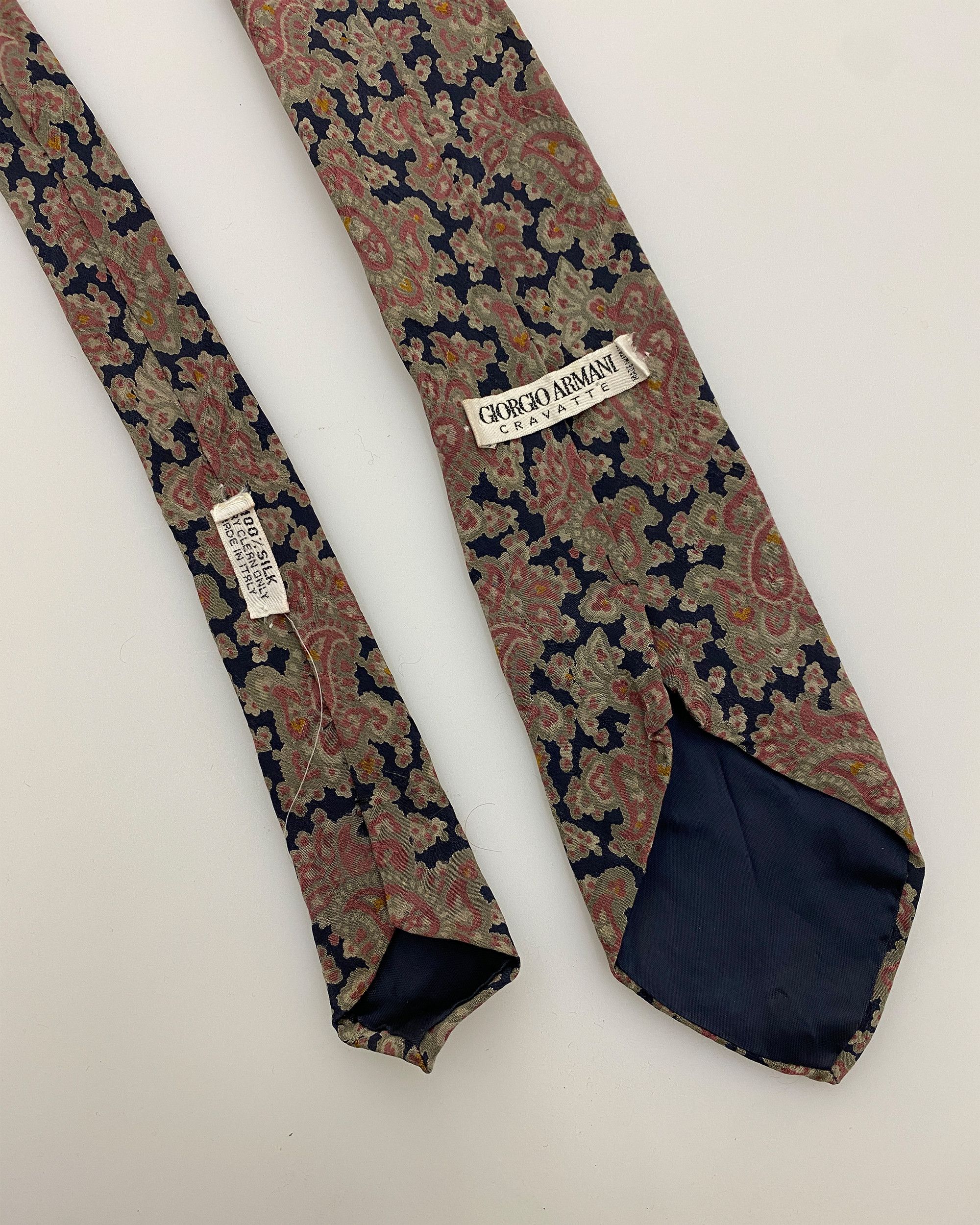 Giorgio Armani 1990s Paisley Pattern Tie Size ONE SIZE - 3 Thumbnail