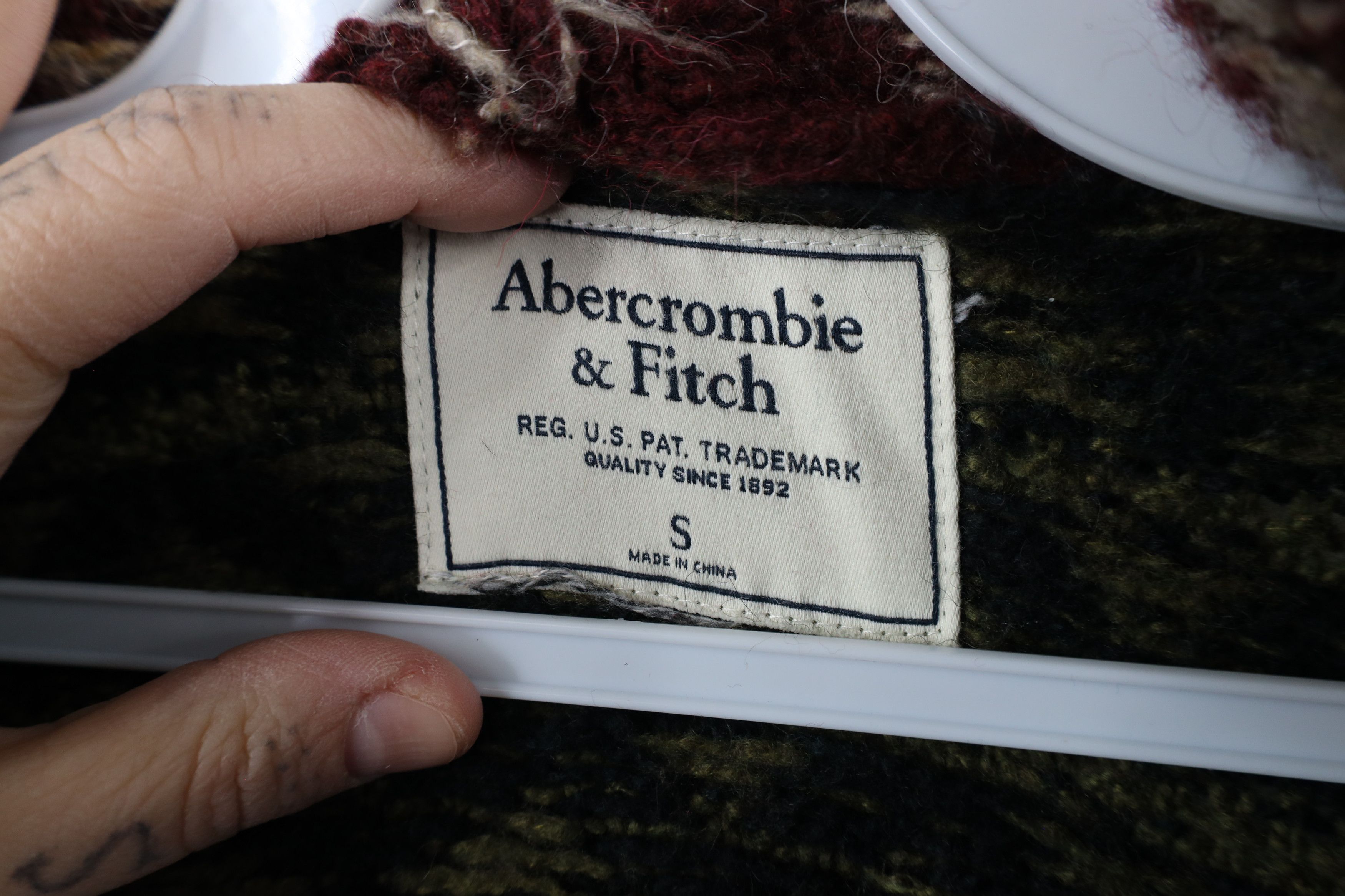 Abercrombie & Fitch × Vintage Vintage Y2K Abercrombie & Fitch Wool Knit Hooded Sweater Size S / US 4 / IT 40 - 8 Thumbnail