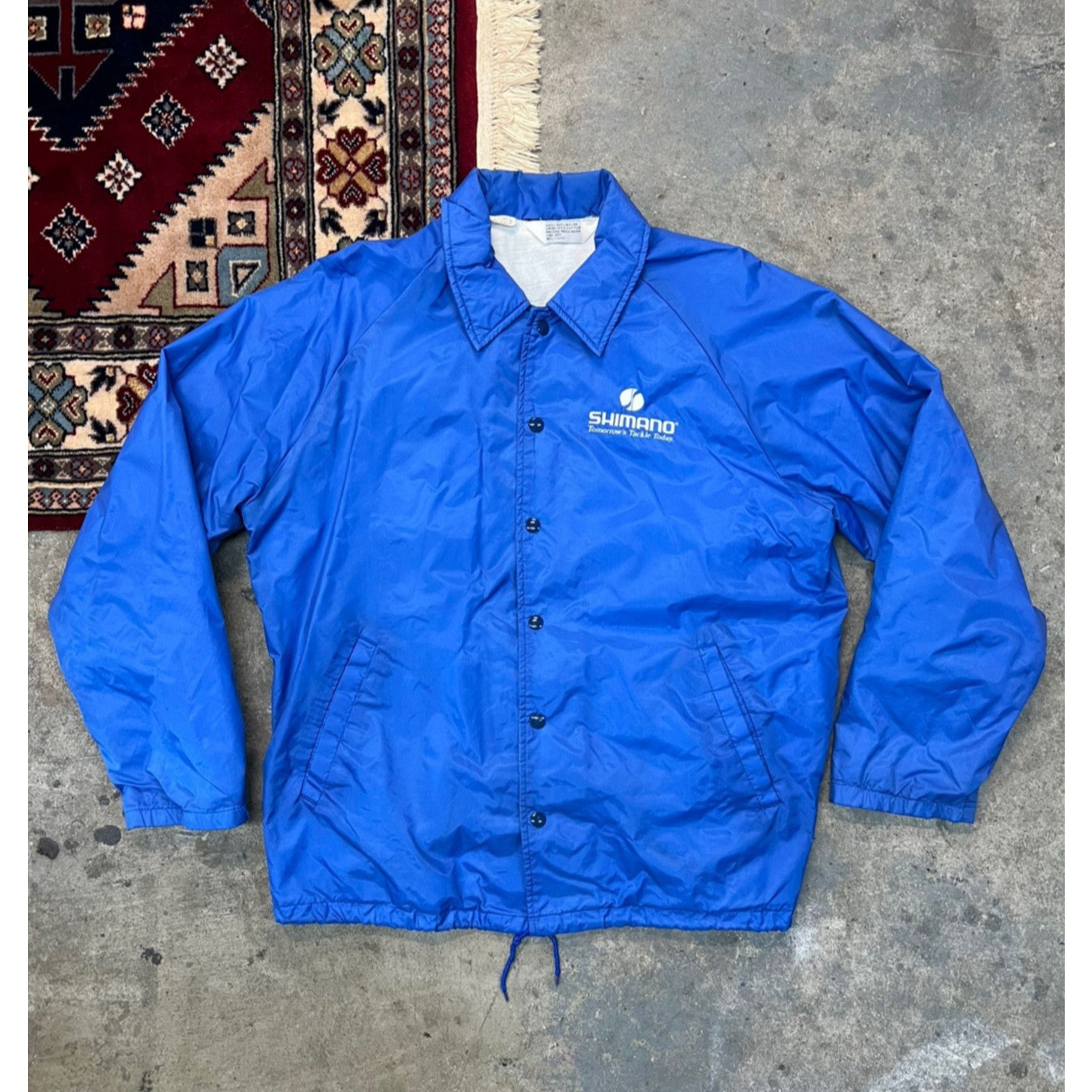 Vintage Shimano Fishing Jacket Coat Blue L Tackle Vintage 1980s Rare Size US L / EU 52-54 / 3 - 1 Thumbnail