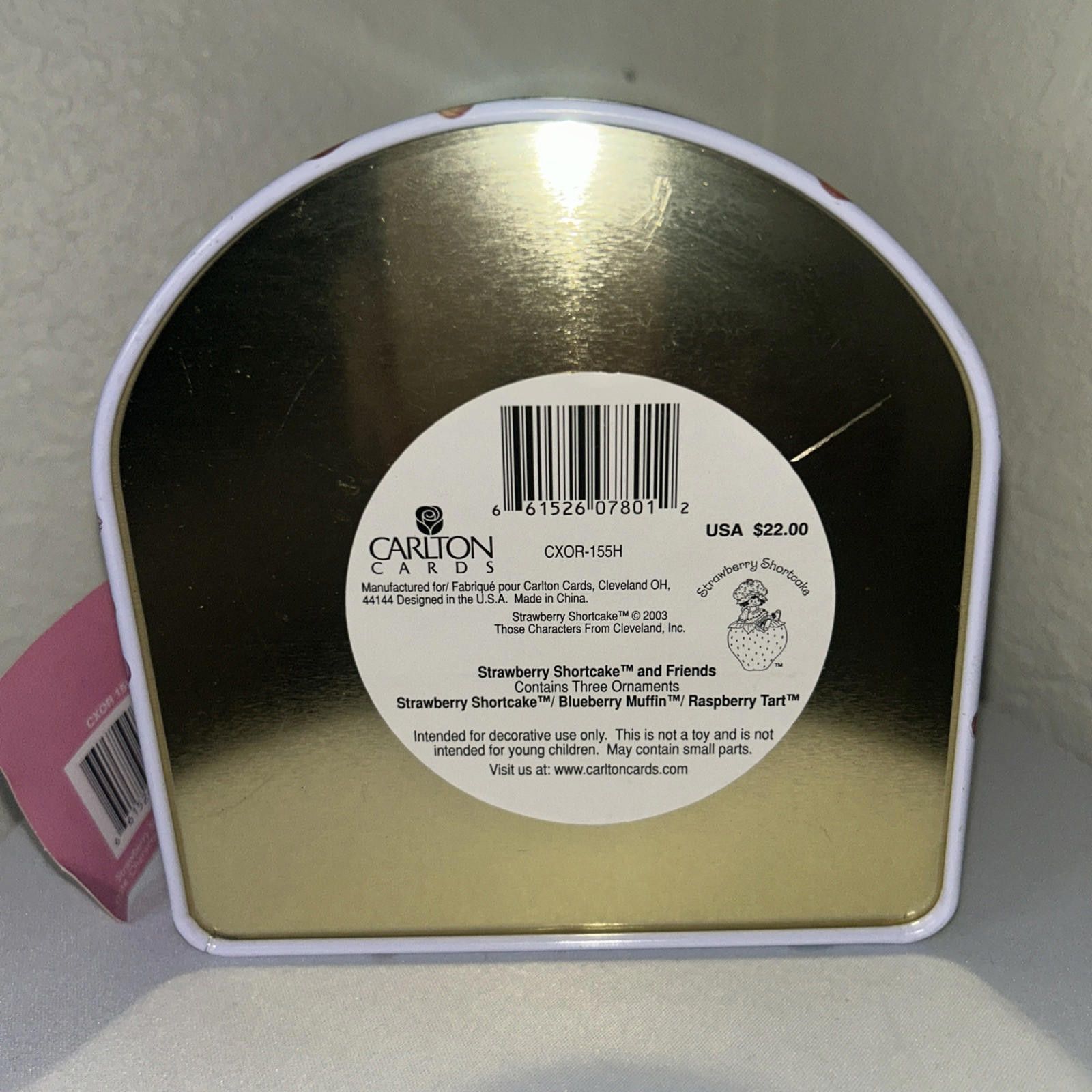 Designer Carlton Cards Strawberry Shortcake Christmas Ornament Tin 03 Size ONE SIZE - 3 Thumbnail