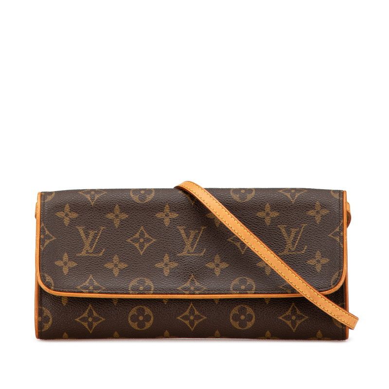 Louis Vuitton Louis Vuitton Monogram Pochette Twin Gm Shoulder Bag M51852 Canvas Crossbody Bag M51852 in Brown, Women's