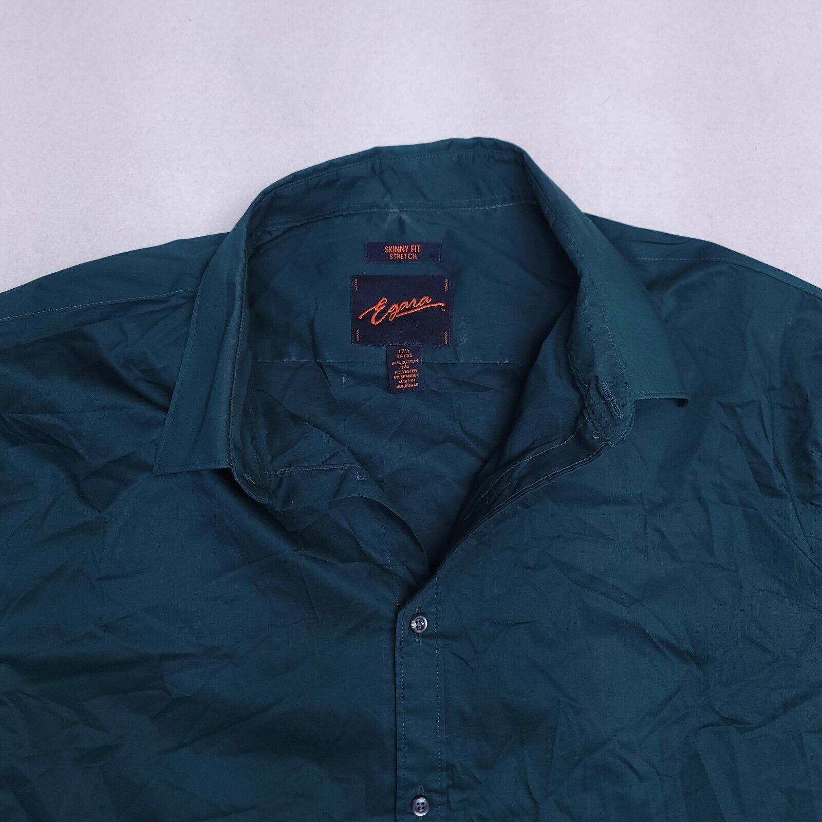 Egara Egara Casual Button Up Shirt Mens Size 34/35 17 1/2 Green Size US M / EU 48-50 / 2 - 1 Thumbnail