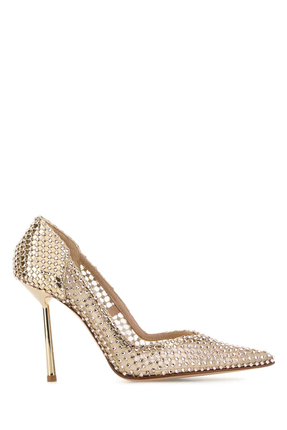 Le Silla Embellished Mesh Gilda Pumps Size US 5 / IT 35 - 1 Thumbnail