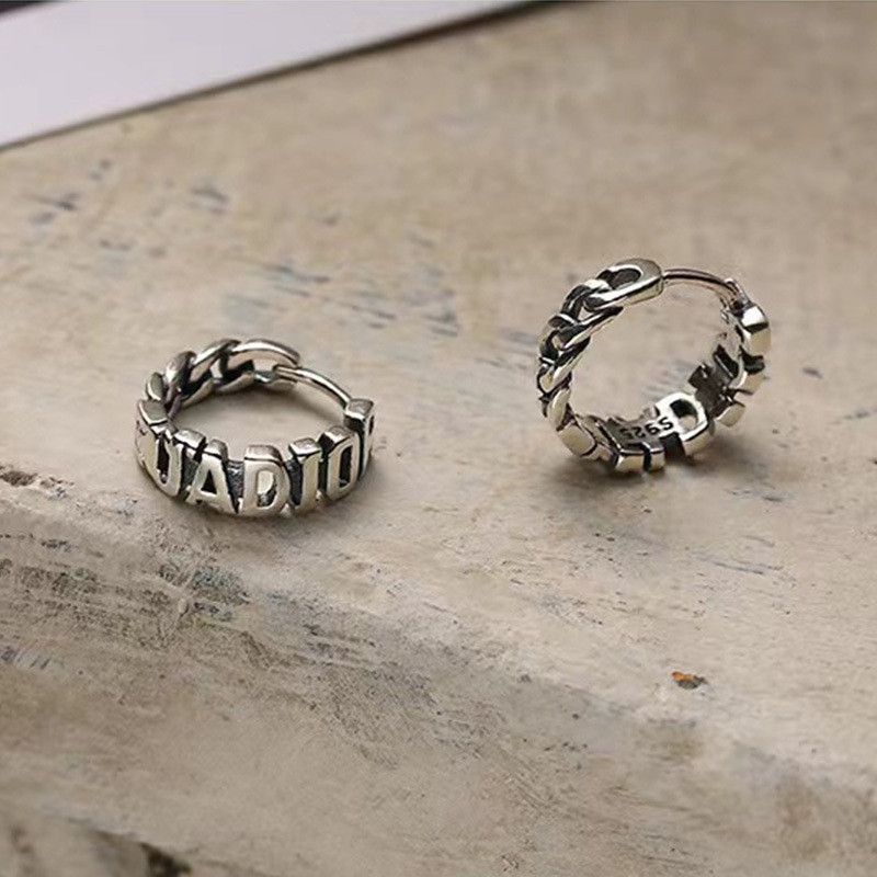 Jewelry Punk Earrings One Pairs Chrome Jewelry Size ONE SIZE - 4 Thumbnail