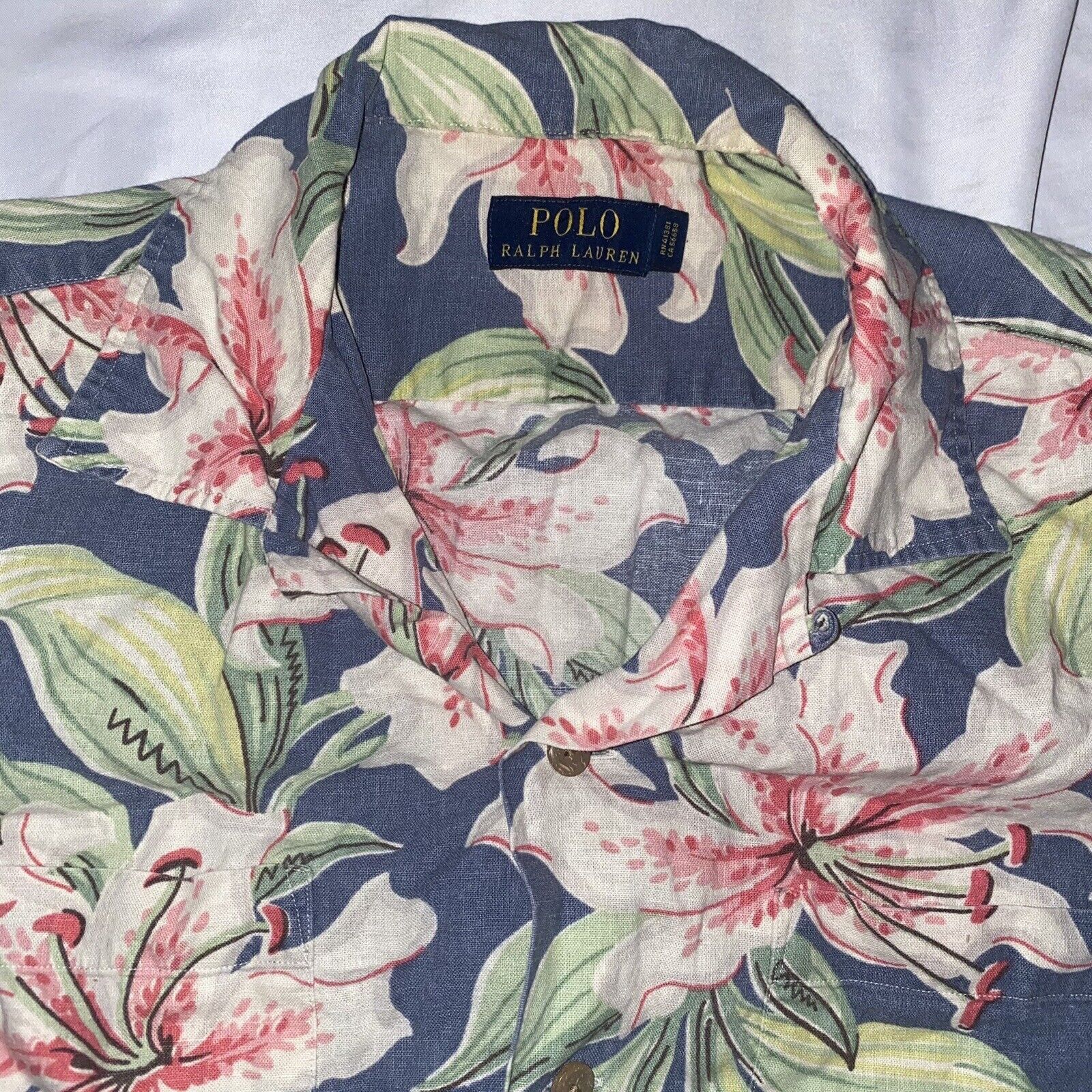 Polo Ralph Lauren Polo Ralph Lauren Floral Linen Blend Shirt Men Size Medium Size US M / EU 48-50 / 2 - 2 Thumbnail