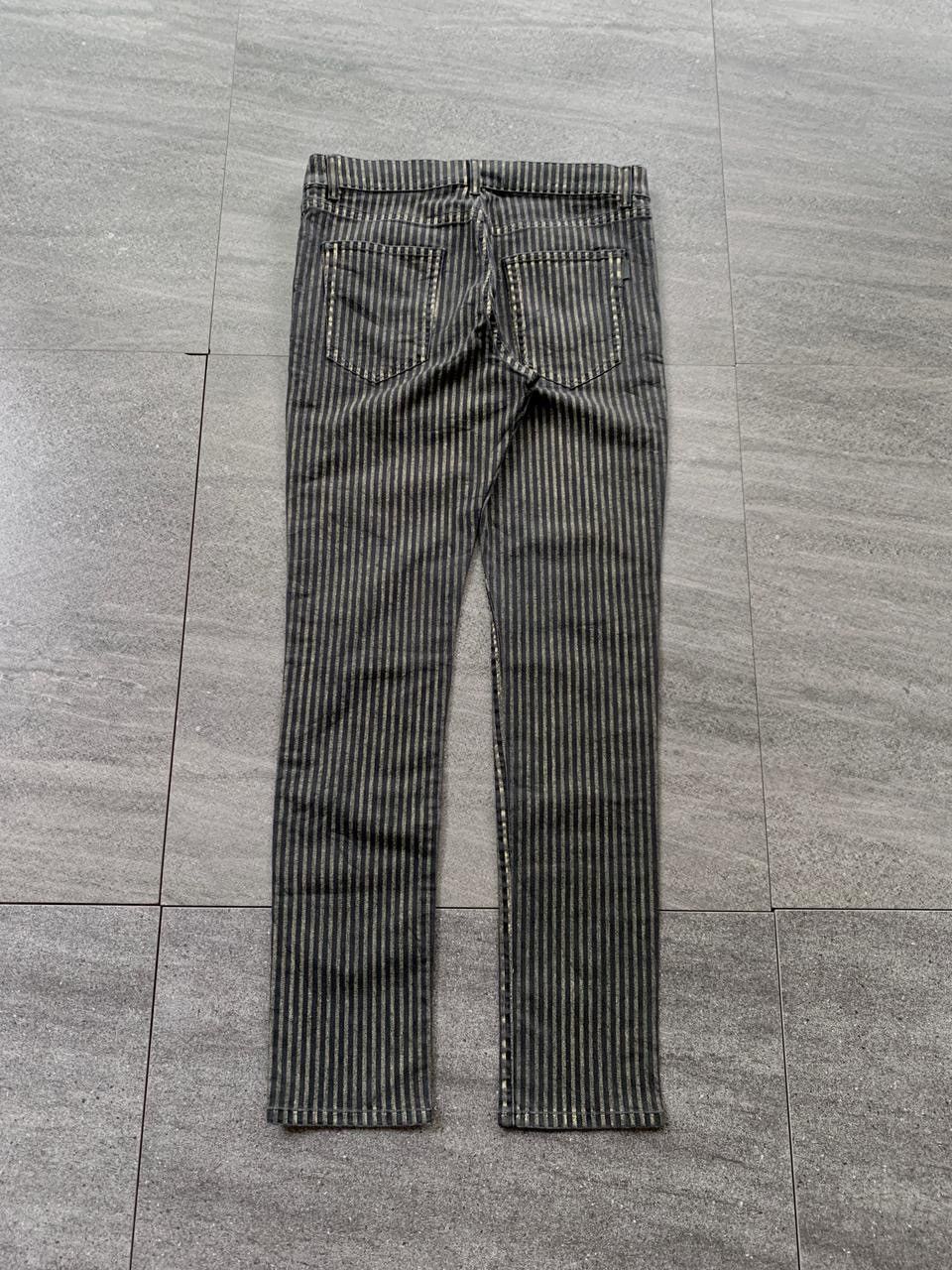 Saint Laurent Paris FREE TAX! Gold Striped Skinny Denim Jeans Size US 32 / EU 48 - 5 Thumbnail